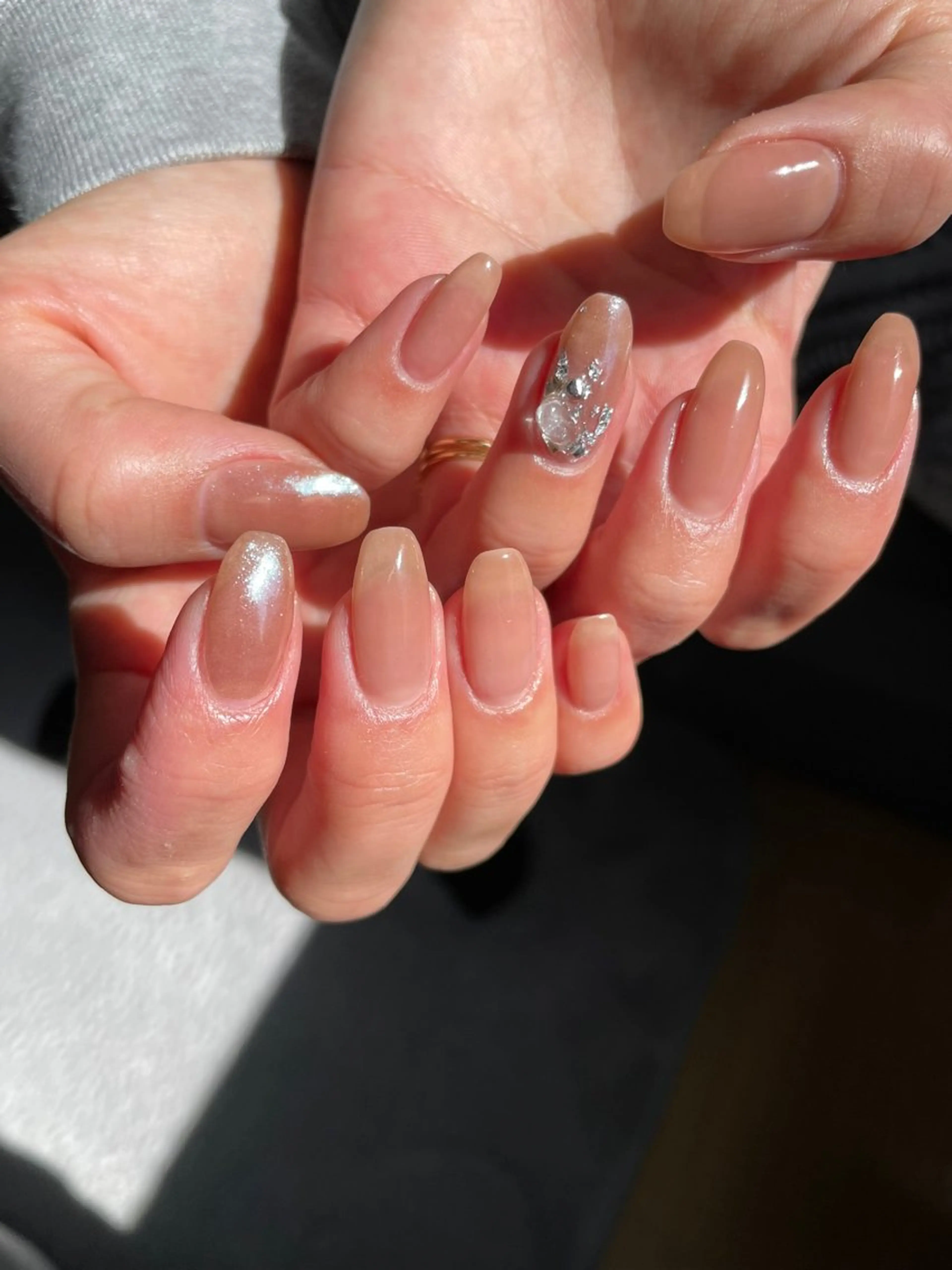 チップで長さだしワンカラー💅(オフ込み)の写真