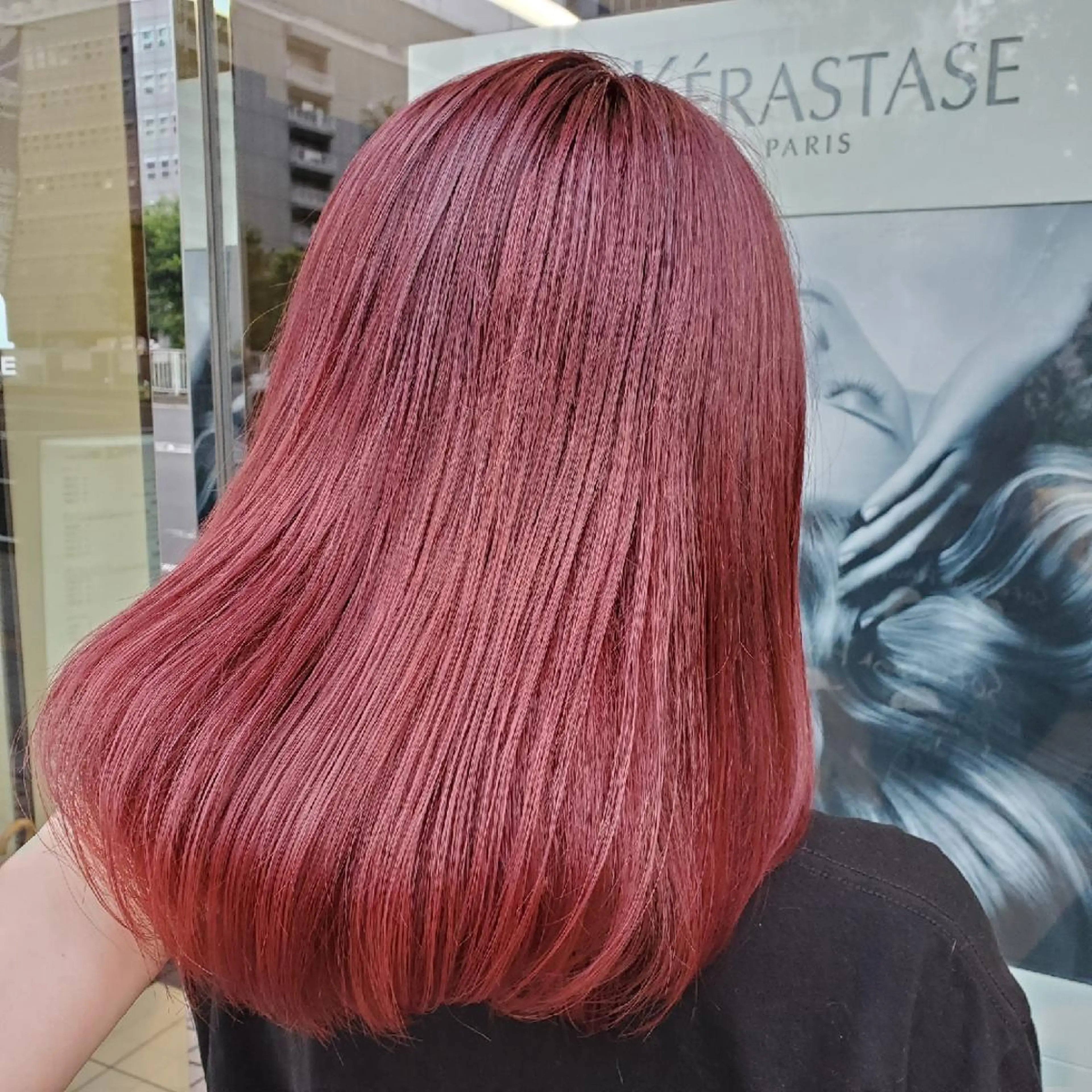 ミディアム カラー ブラウンカラー レッドカラー レッドブラウン 推しアニメカラー🌈 ツヤ透明感カラー🦄のヘアスタイル