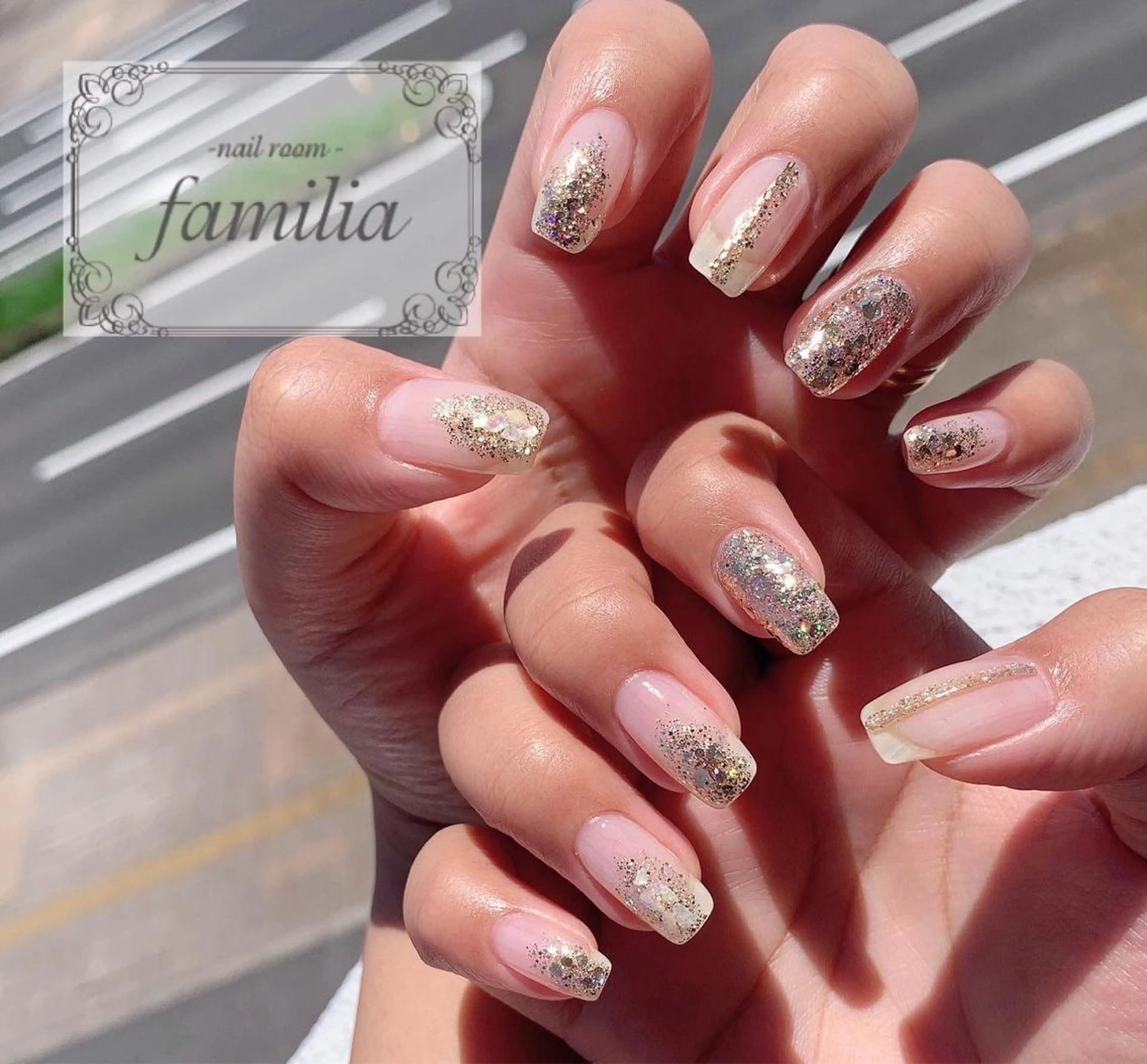 ネイル アートネイル ホログラムネイル ラメ(グリッター) ハンドネイル -nailroom- familiaのネイルデザイン