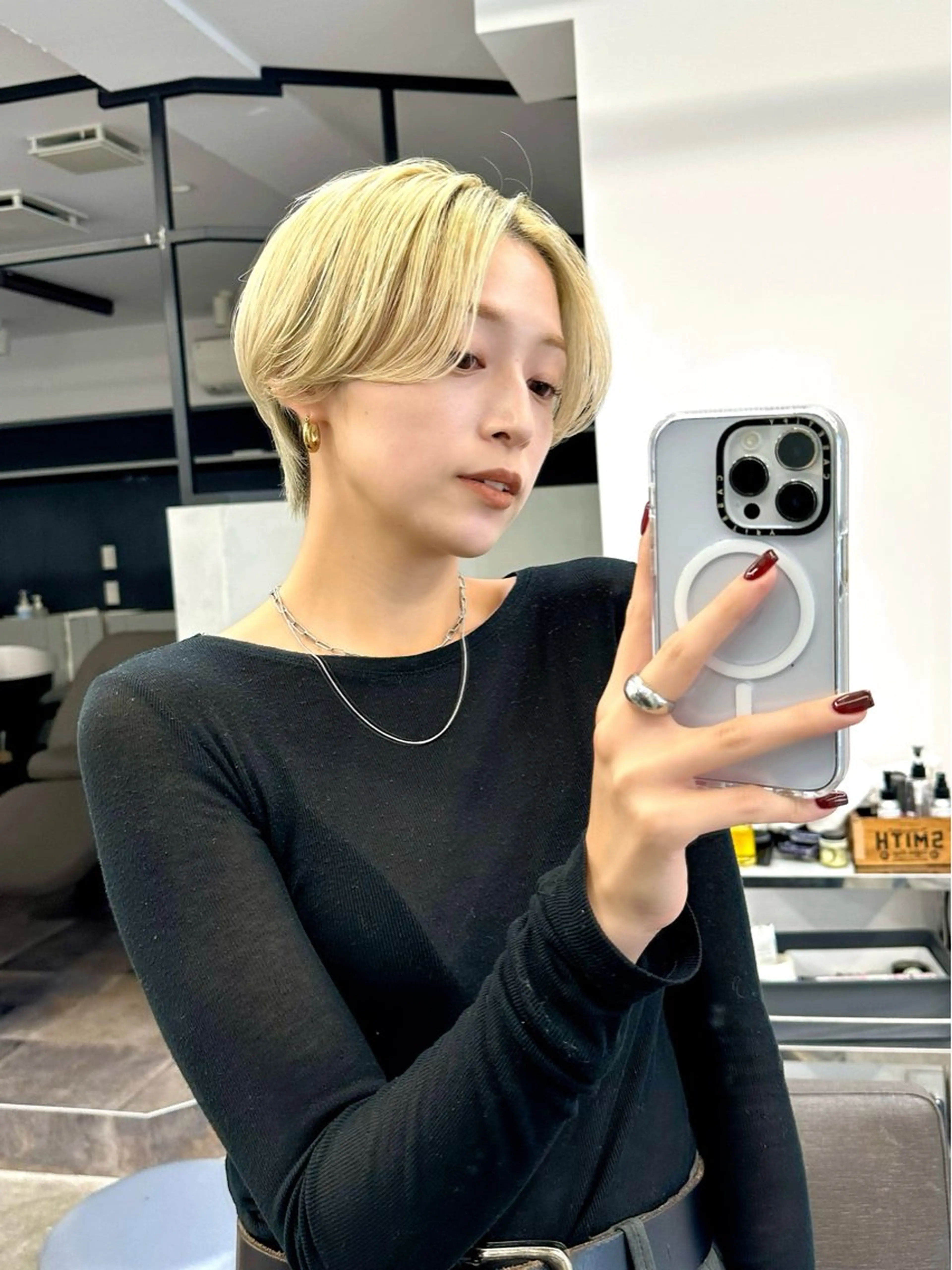 ショート カット ヘアカラー トリートメント 骨格診断で絶対可愛い ✨丸みショート✨凌弥のヘアスタイル