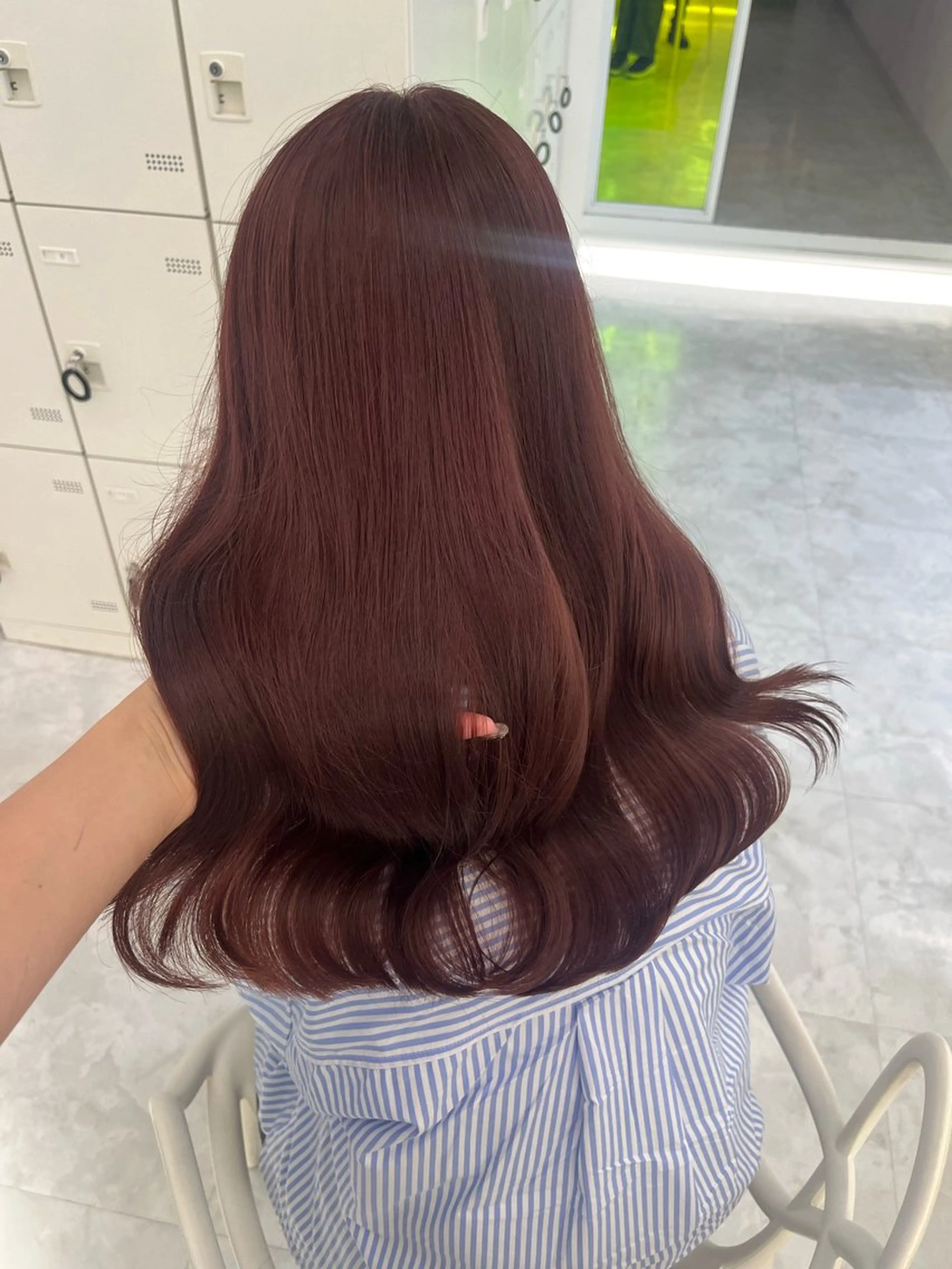 ロング カット ヘアカラー トリートメント ヘアセット 💗韓国暖色ヘア NO.1💗🪽のヘアスタイル