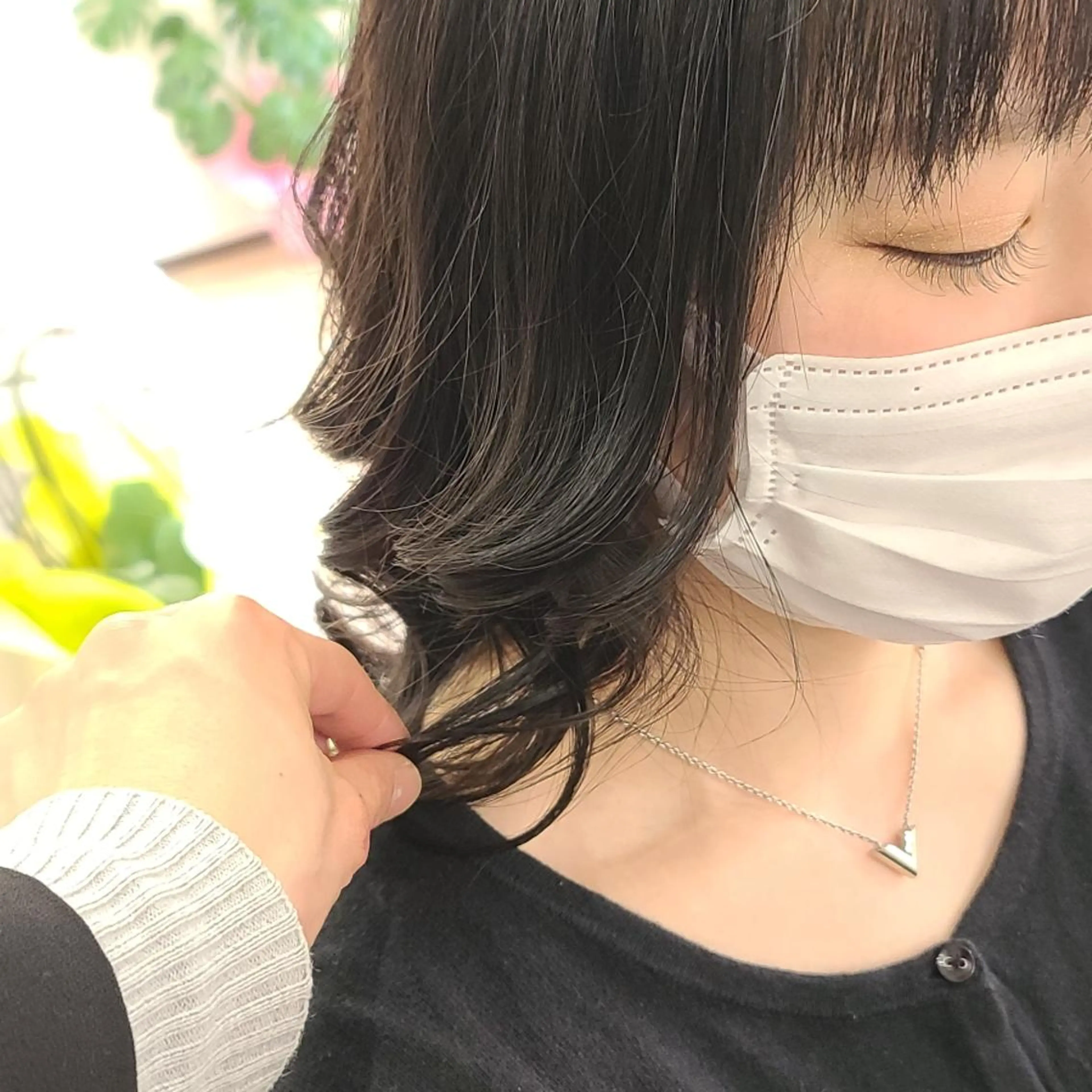 ミディアム パーマ 井澗 修二のヘアスタイル