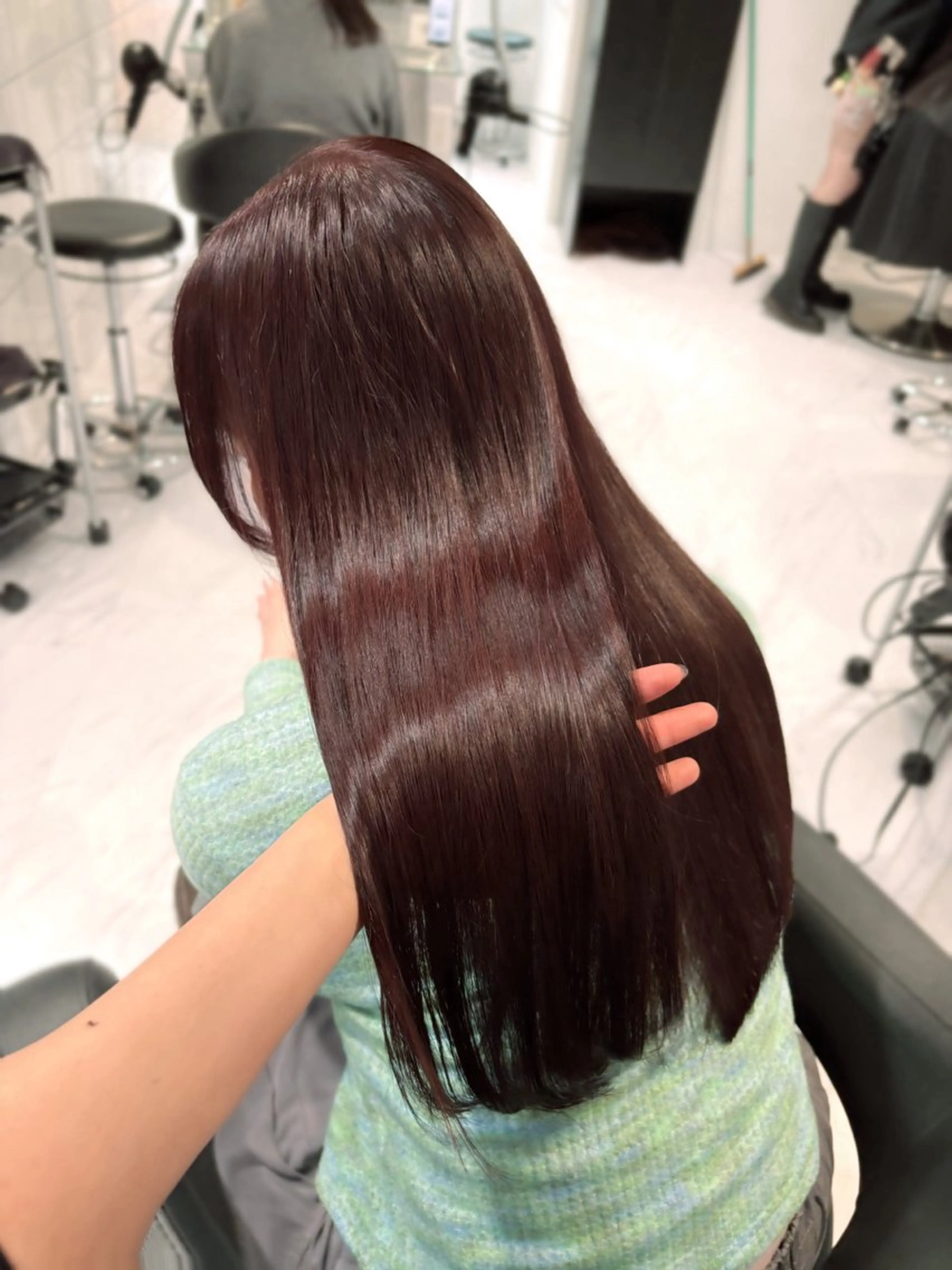 ロング カラー ラベンダーカラー 髪質改善 トリートメント 表参道♡暗髪^ྀི 艶カラー♡アユミのヘアスタイル
