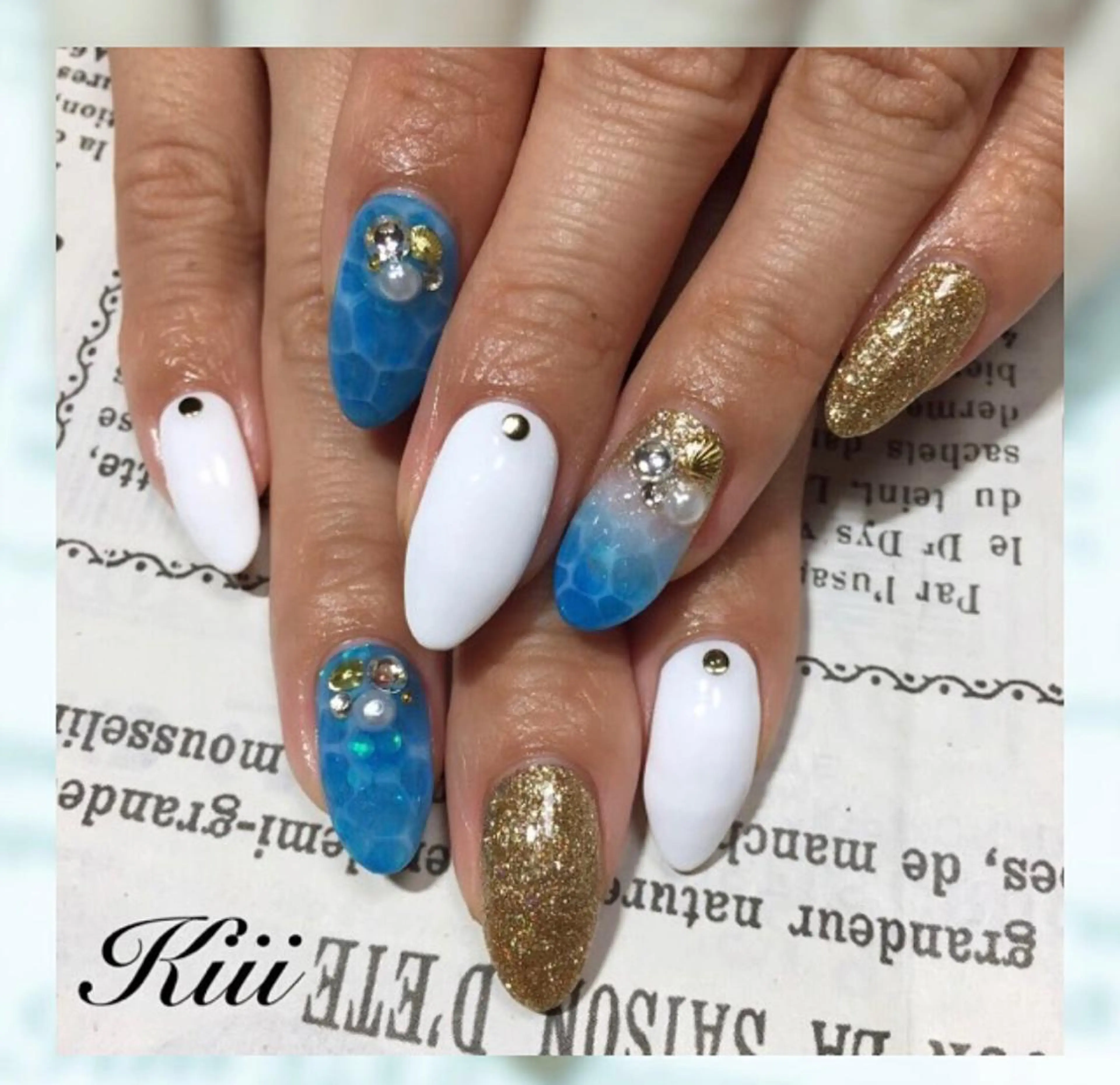 ネイル ハンドネイル フットネイル kiii.__ ✴︎*のネイルデザイン