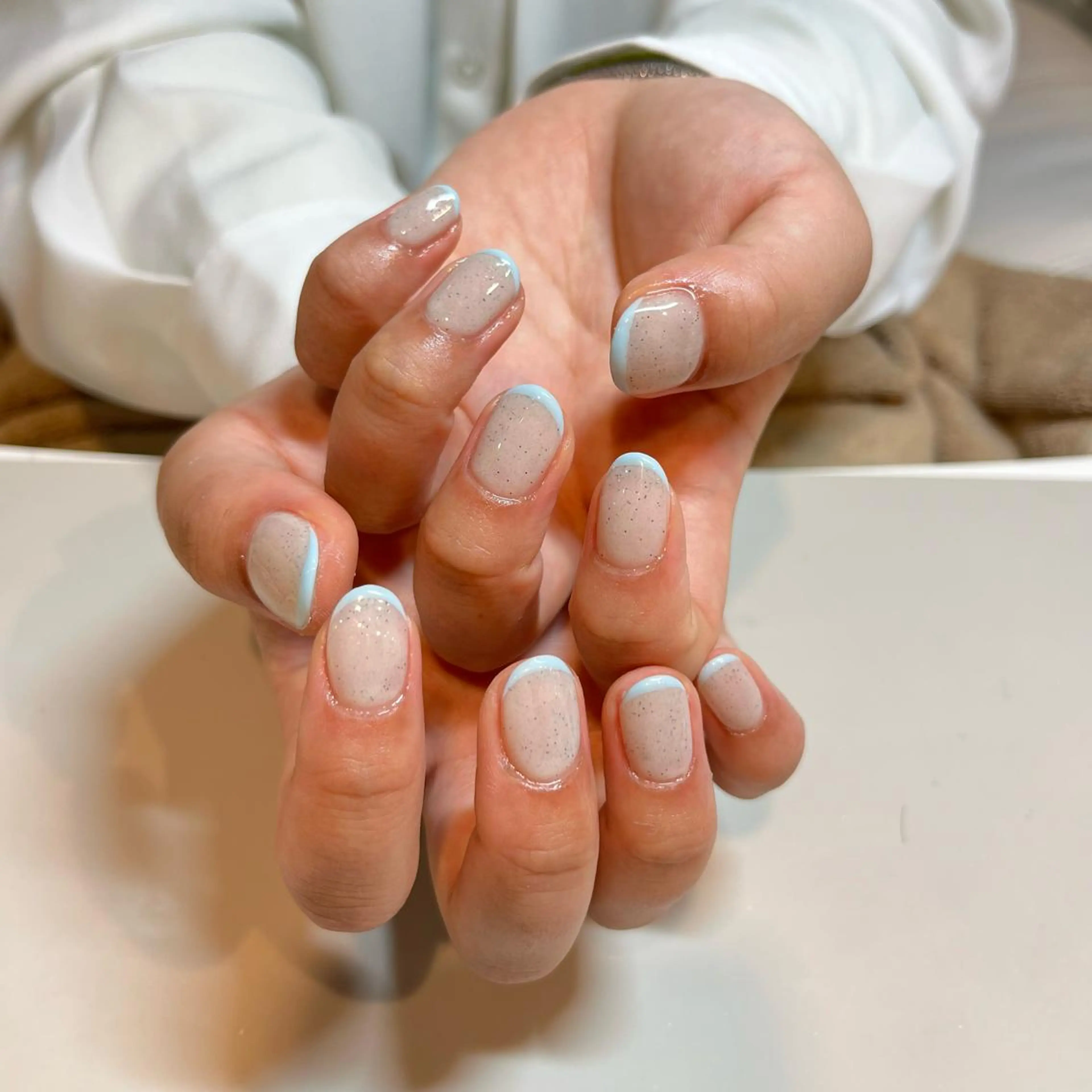 ネイル フレンチネイル 赤根 風南のネイルデザイン