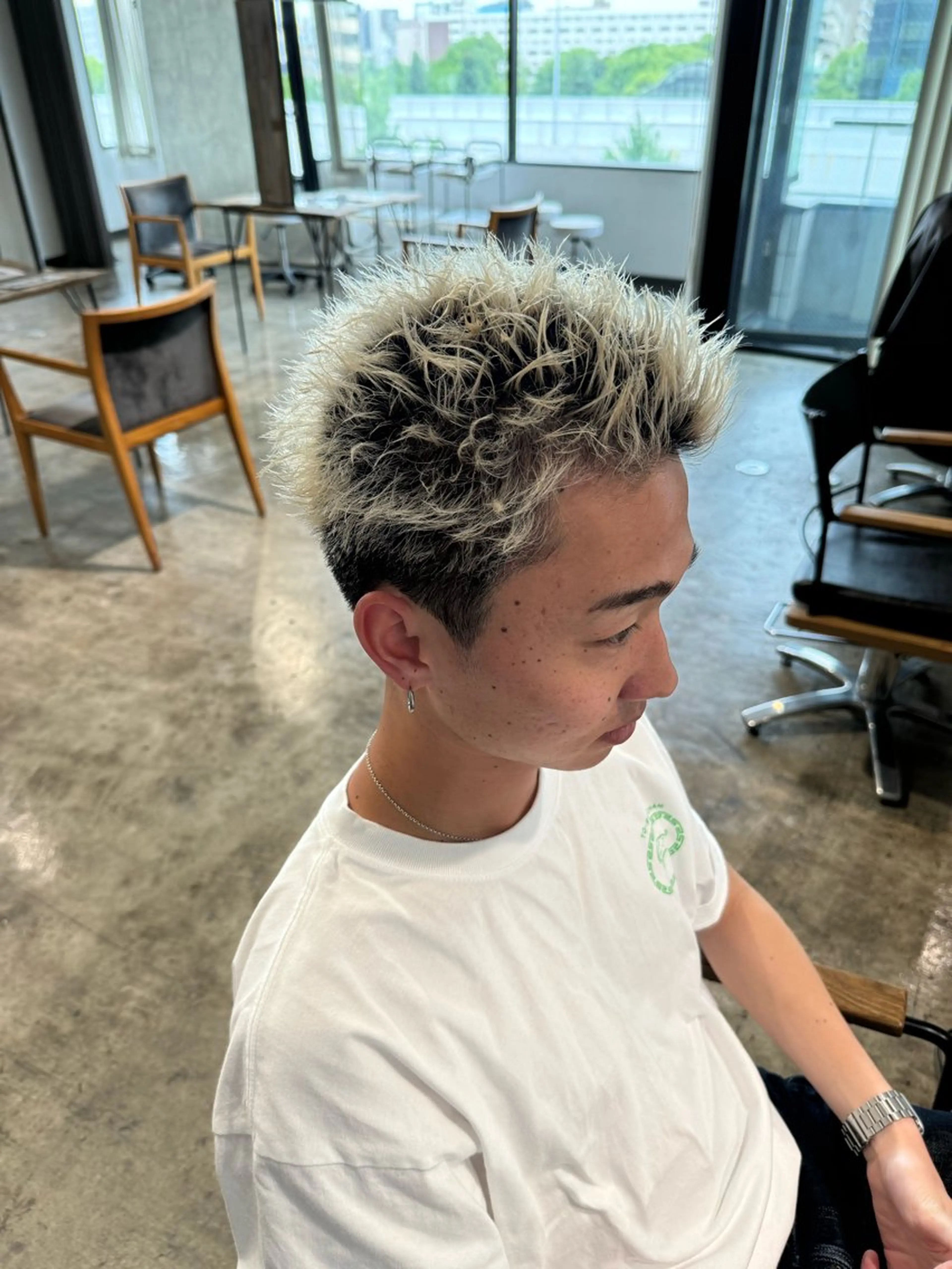 【当日限定】スパイキーショートメンズカット＋ブリーチカラー🤝🏻🌟の写真