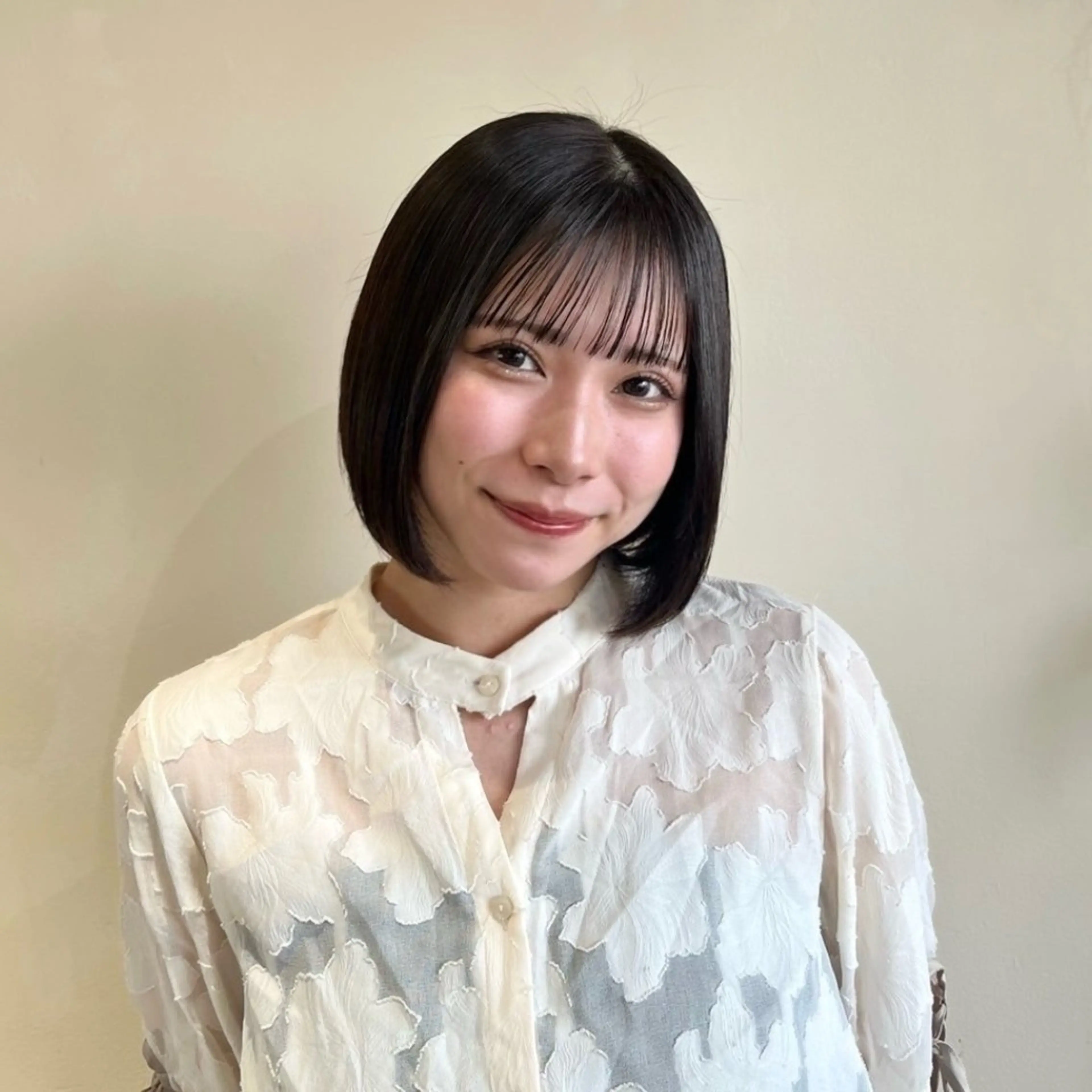 ショート ボブ 縮毛矯正 縮毛矯正 トリートメント 塩川ももこ/ 縮毛矯正/ヘアセットのヘアスタイル