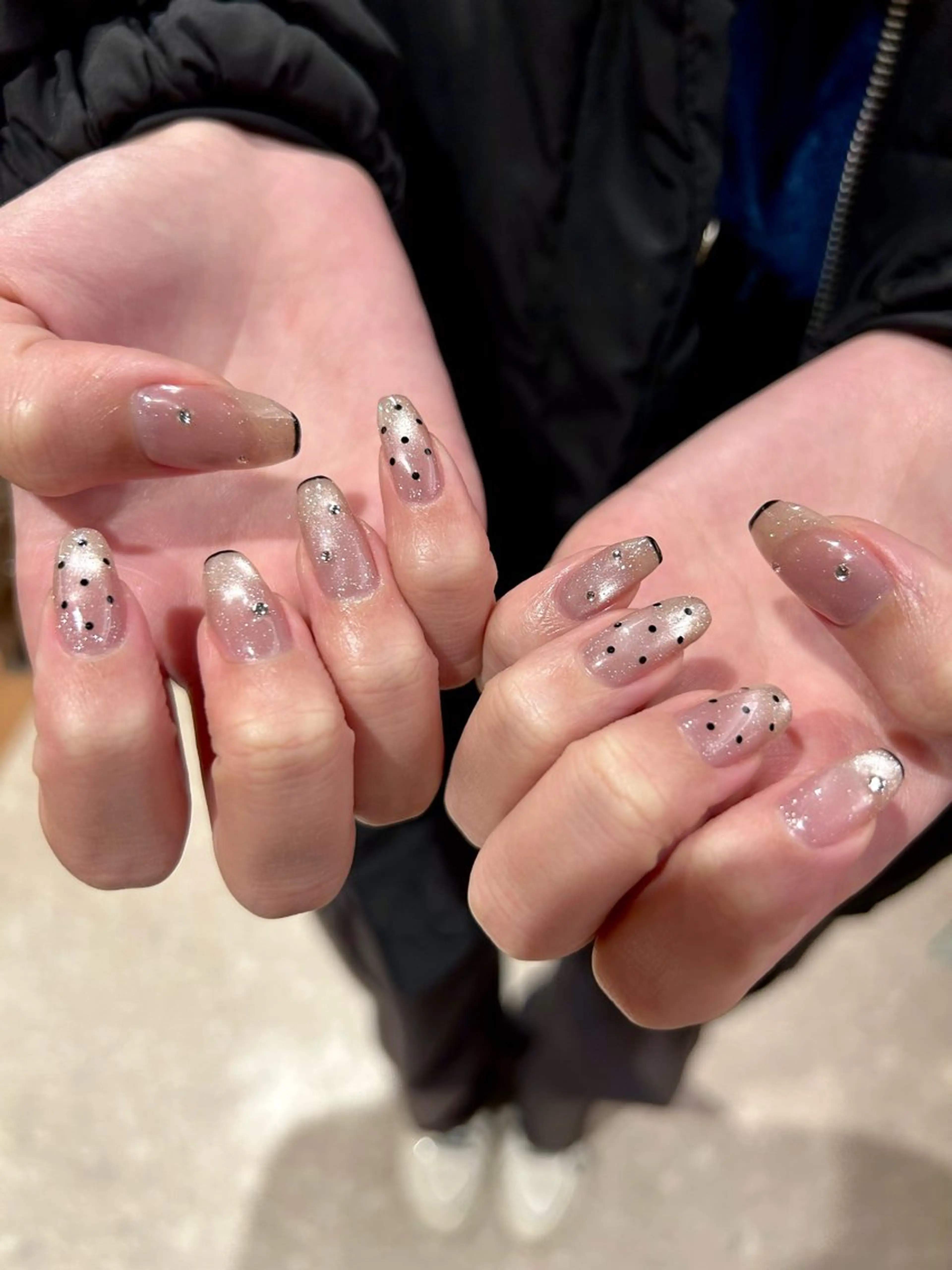 ネイル 成人式 ピンク ハンドネイル Lueur 恵比寿 HARUKAのネイルデザイン