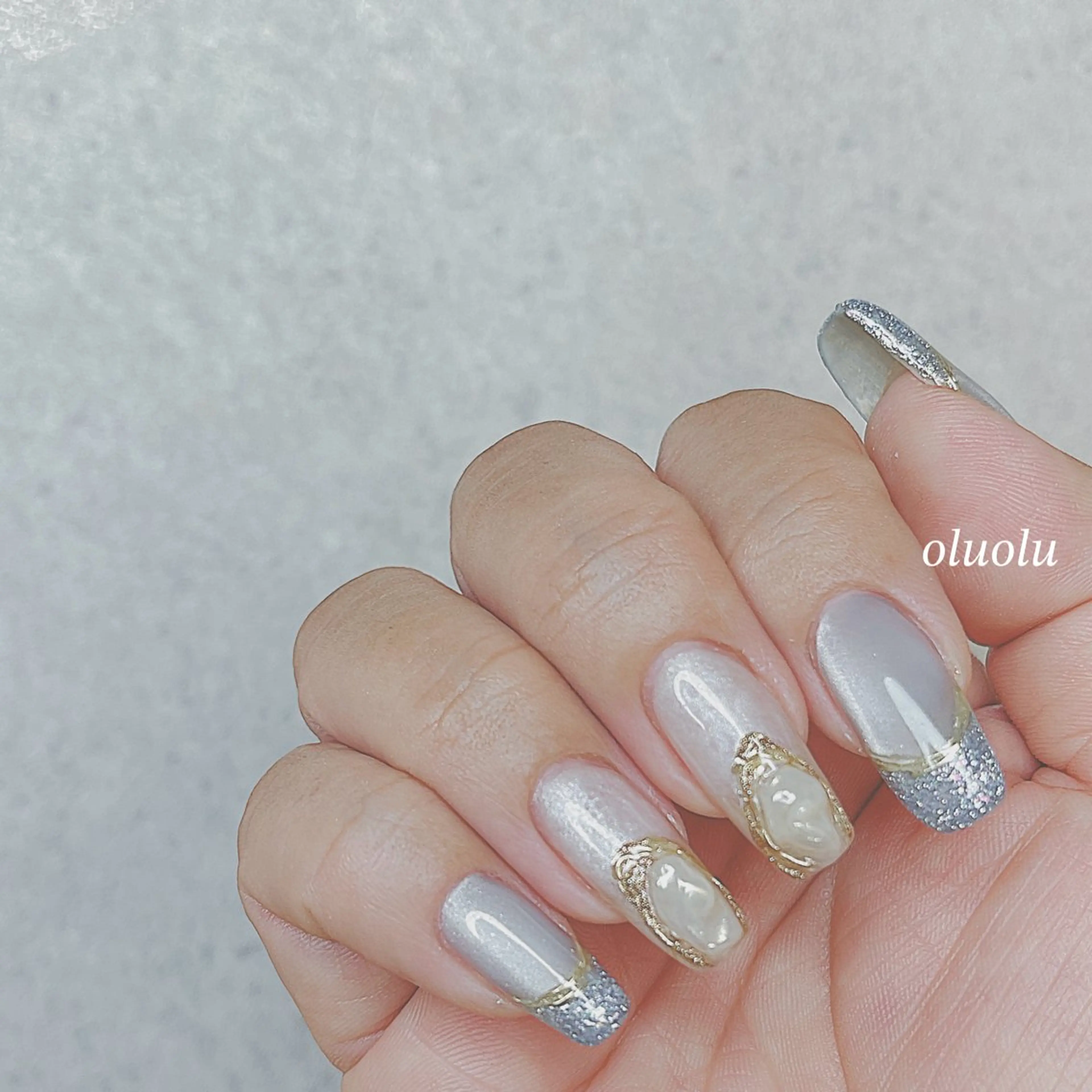 ネイル アートネイル フラッシュネイル フレンチネイル マグネットネイル ニュアンスネイル ハンドネイル 大村 紬華のネイルデザイン