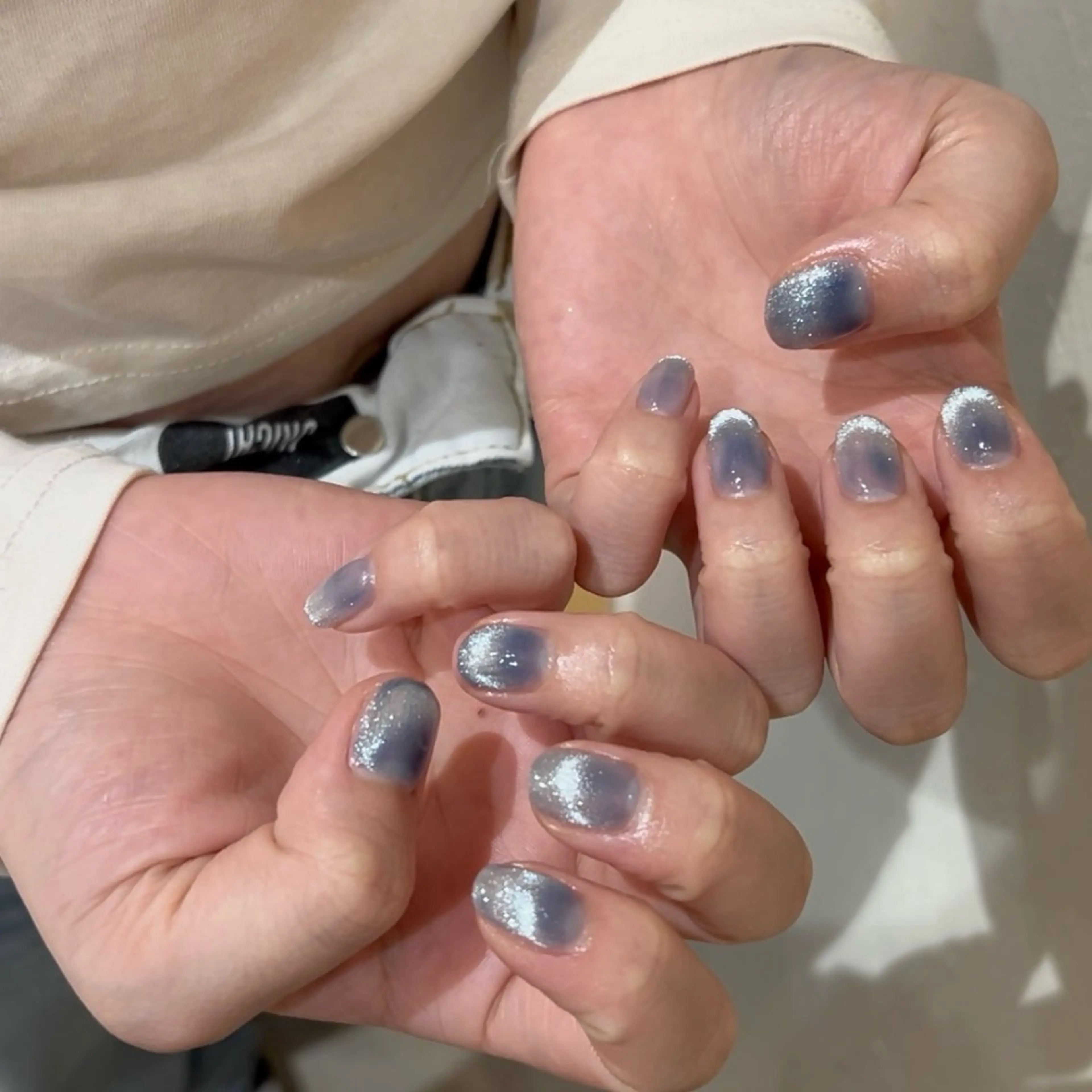 ネイル フレンチネイル マグネットフレンチ wakana♡ 自由が丘/パラジェルのネイルデザイン