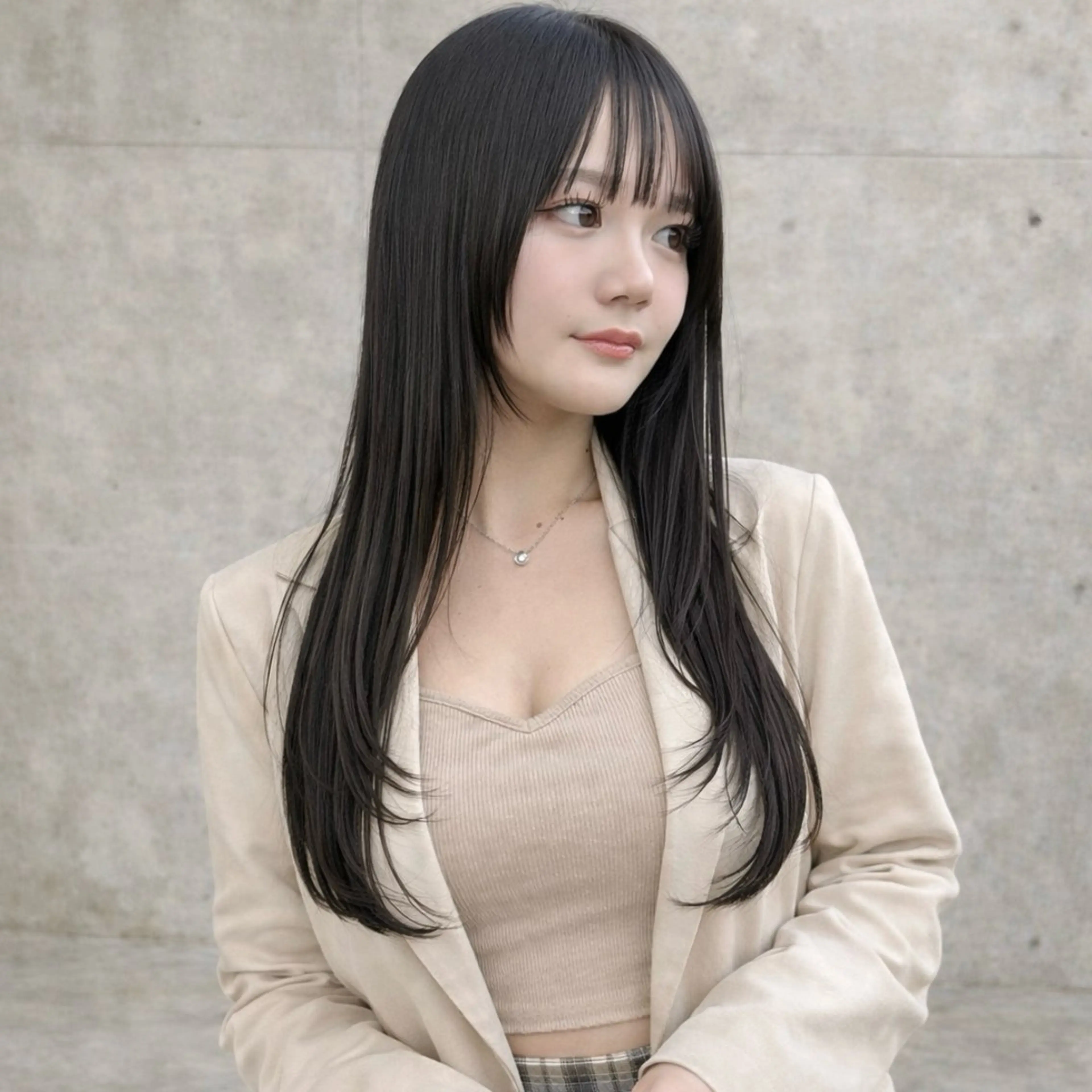 セミロング カラー カット ヘアカラー トリートメント 一ノ瀬 暁のヘアスタイル