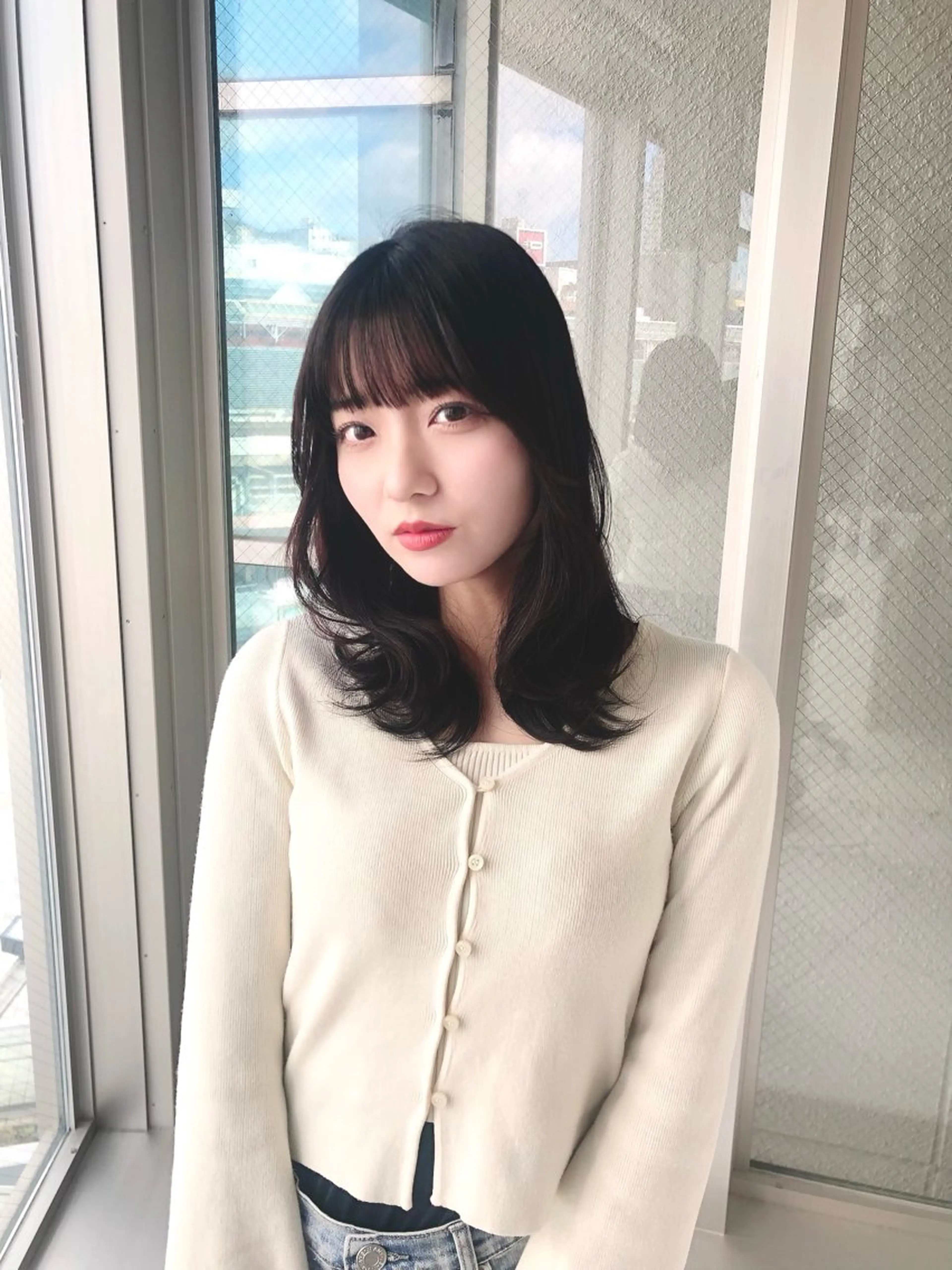 セミロング 髪質改善 カット トリートメント 門田 恭弥のヘアスタイル