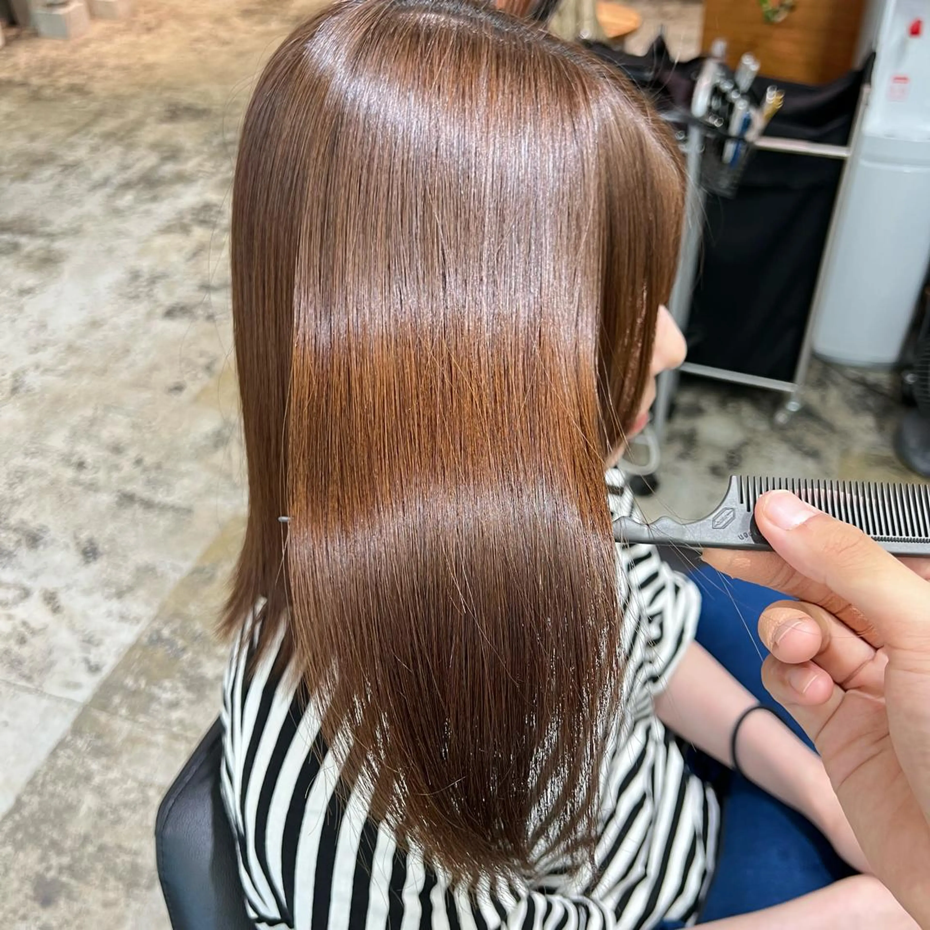 ミディアム 酸性ストレート 北花田美容師🍃村尾 光太/むらのヘアスタイル