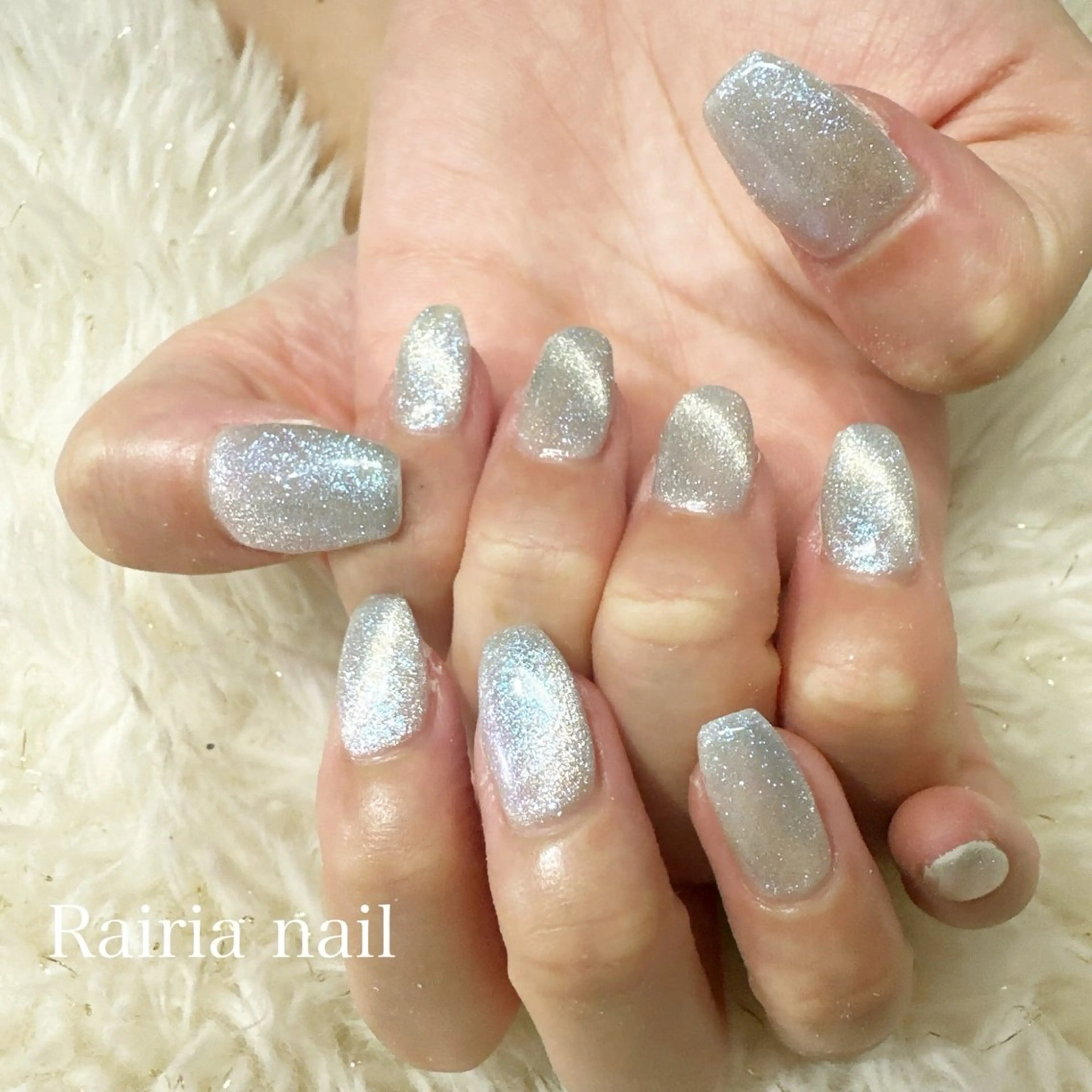 ネイル チークネイル ジェルネイル マグネットネイル ニュアンスネイル パラジェル Rairia   nail所属・屋敷 理奈のネイルデザイン