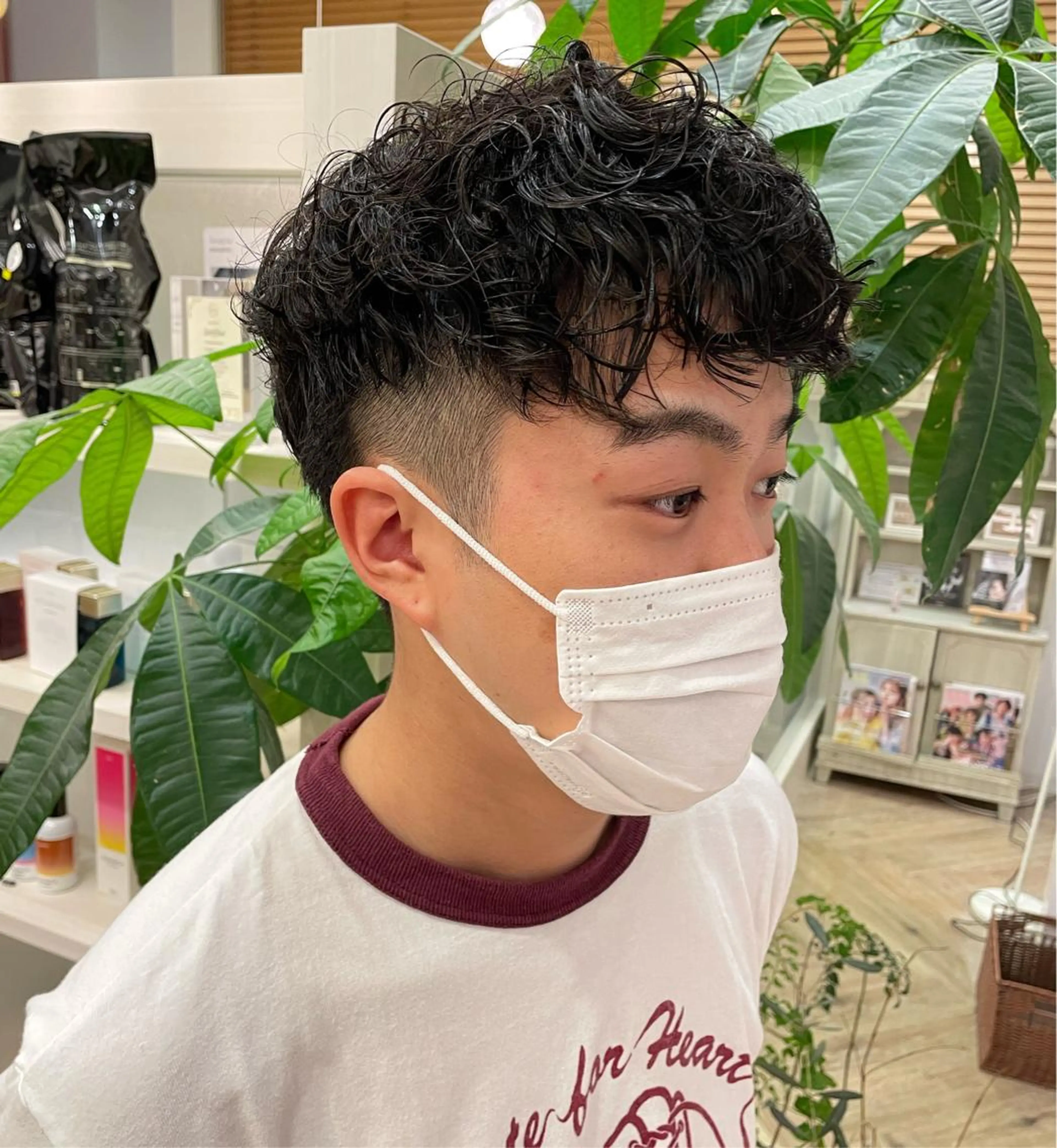 パーマ メンズ 安田 朱由のヘアスタイル