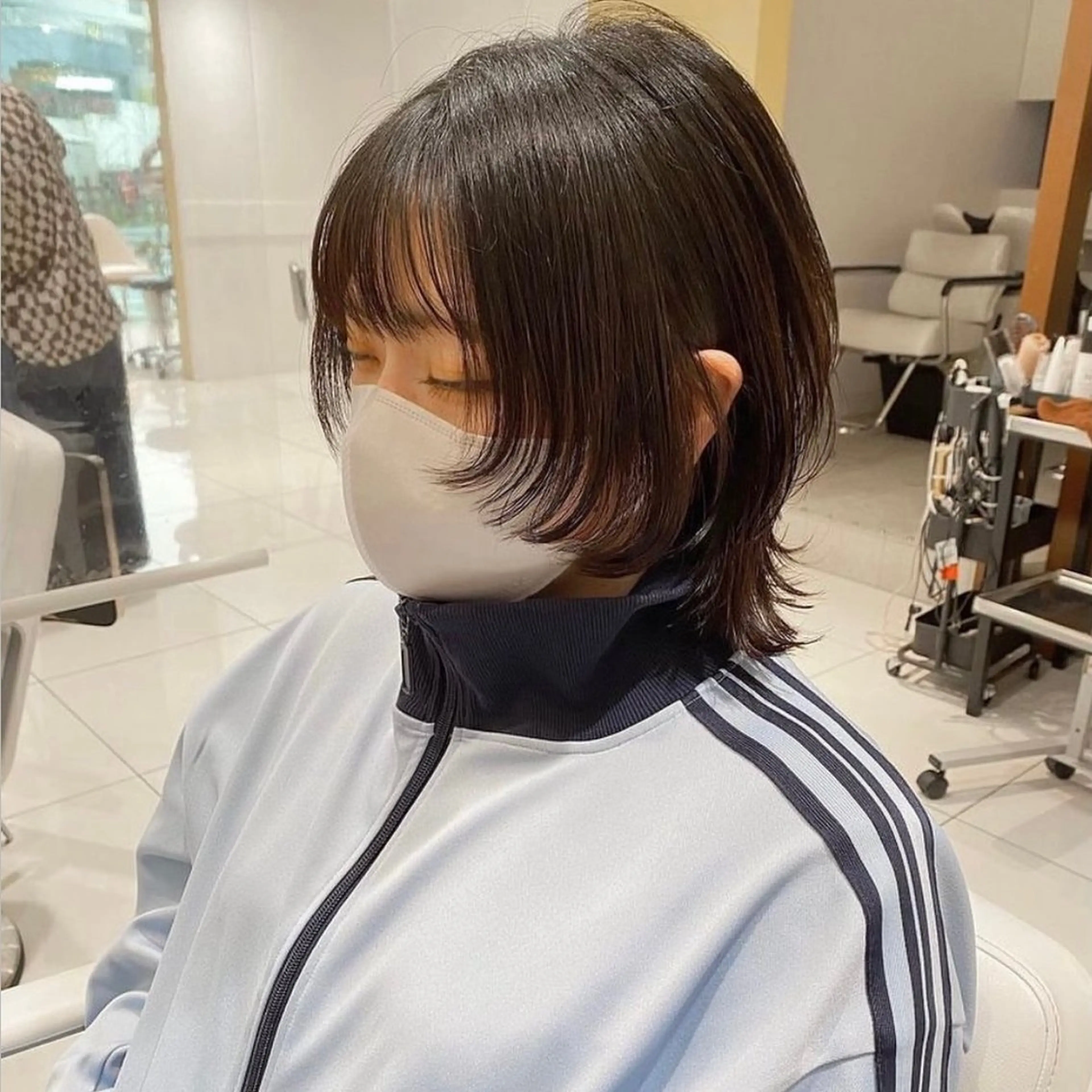 ショート カラー ボブ ショートヘア ウルフカット HOLON池袋所属・ウルフカット ハッシュカット/七海のヘアスタイル