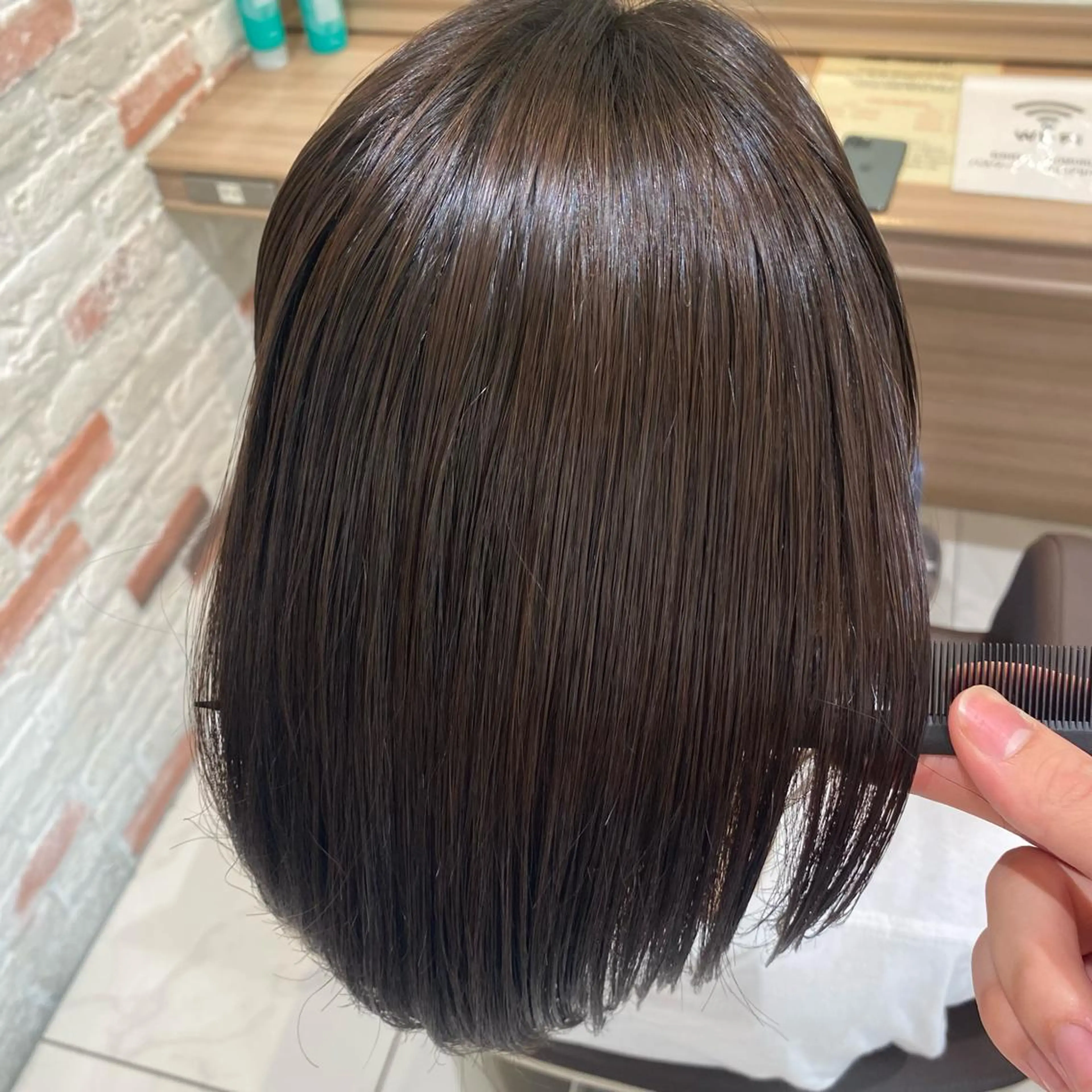 ミディアム カット 縮毛矯正 トリートメント ✨美髪／縮毛矯正 講師 ／塚田健✨のヘアスタイル