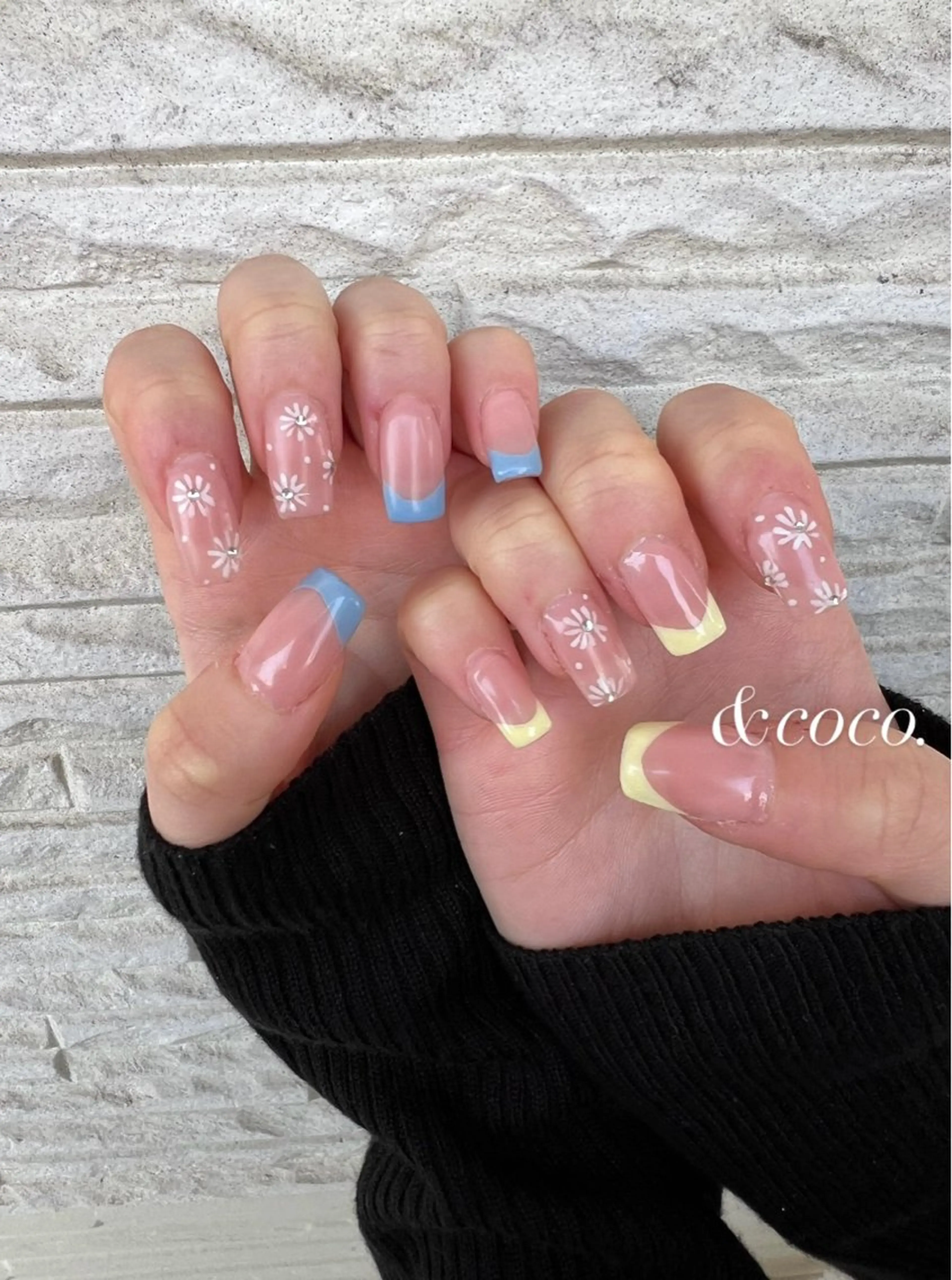 ネイル フレンチネイル 春ネイル ＆coco.所属・＆ coco.のネイルデザイン
