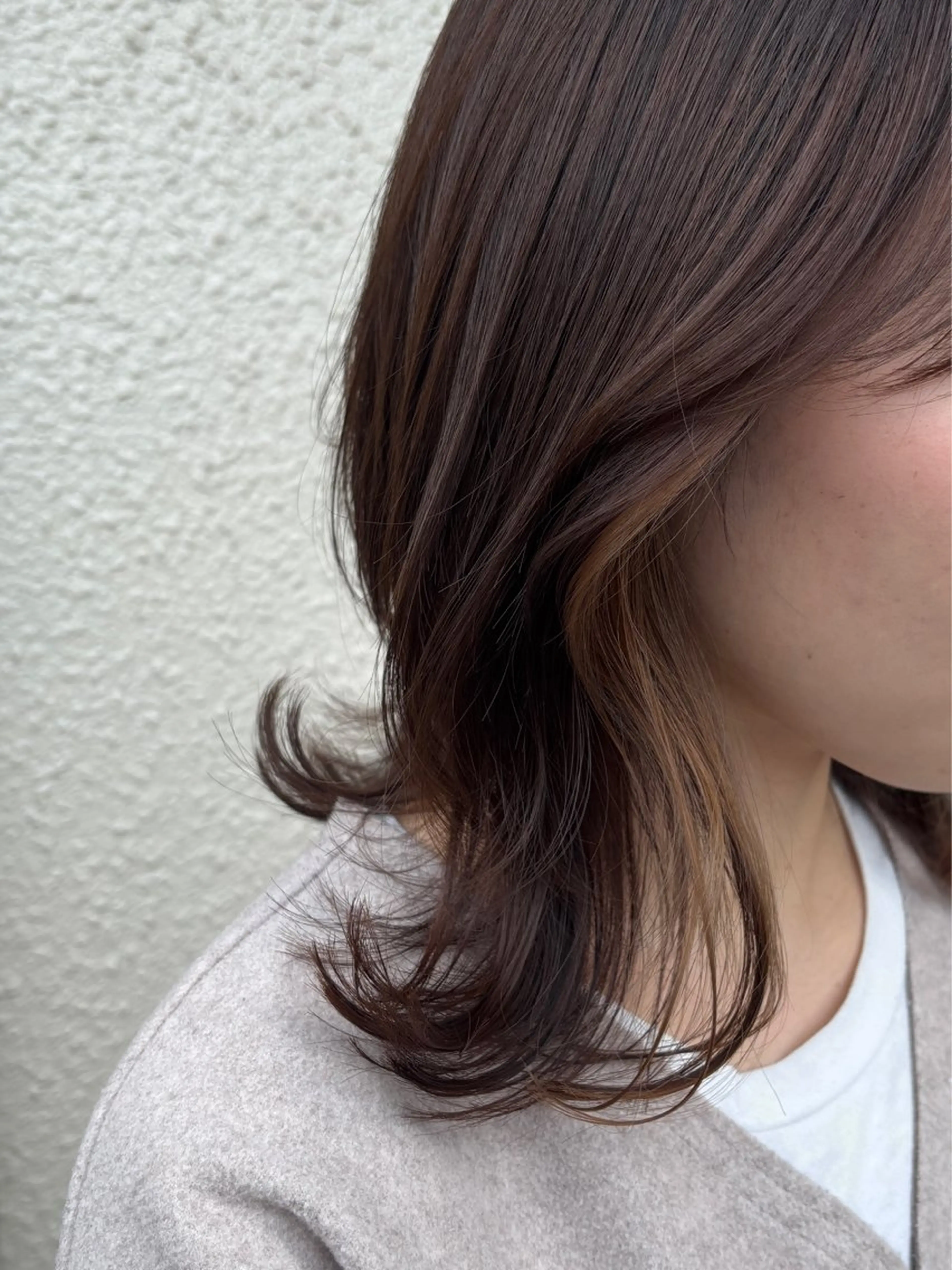 ミディアム カラー ヘアカラー トリートメント ブリーチカラー🤍 髪質改善🌟のヘアスタイル