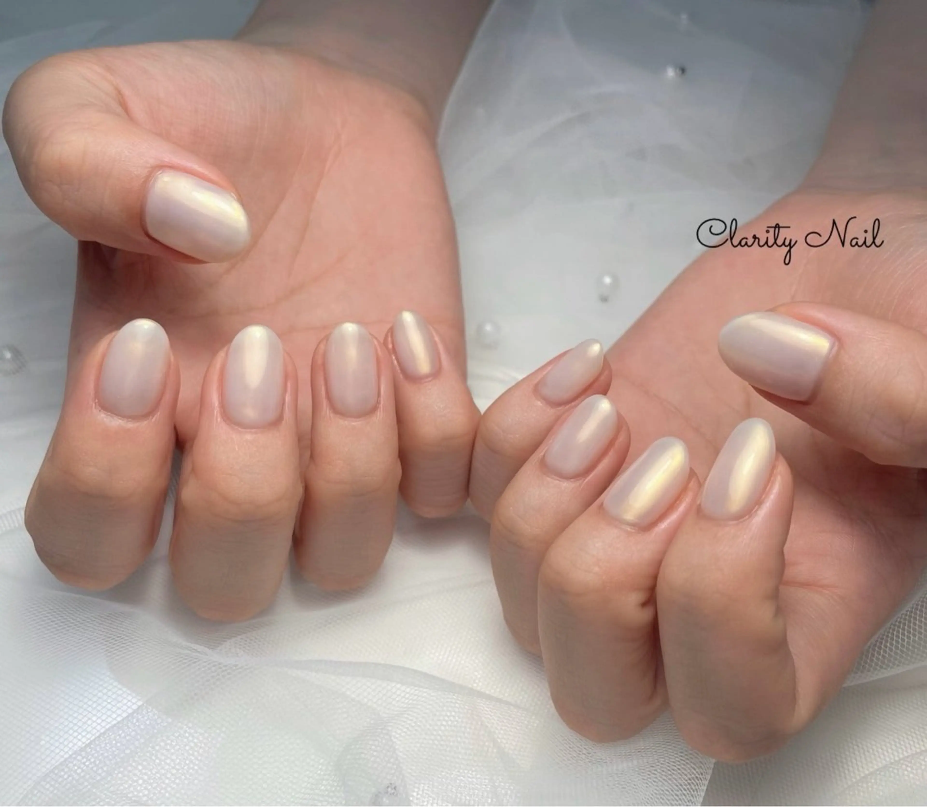 ネイル オーロラネイル ワンカラーネイル ハンドネイル Clarity Nailのネイルデザイン