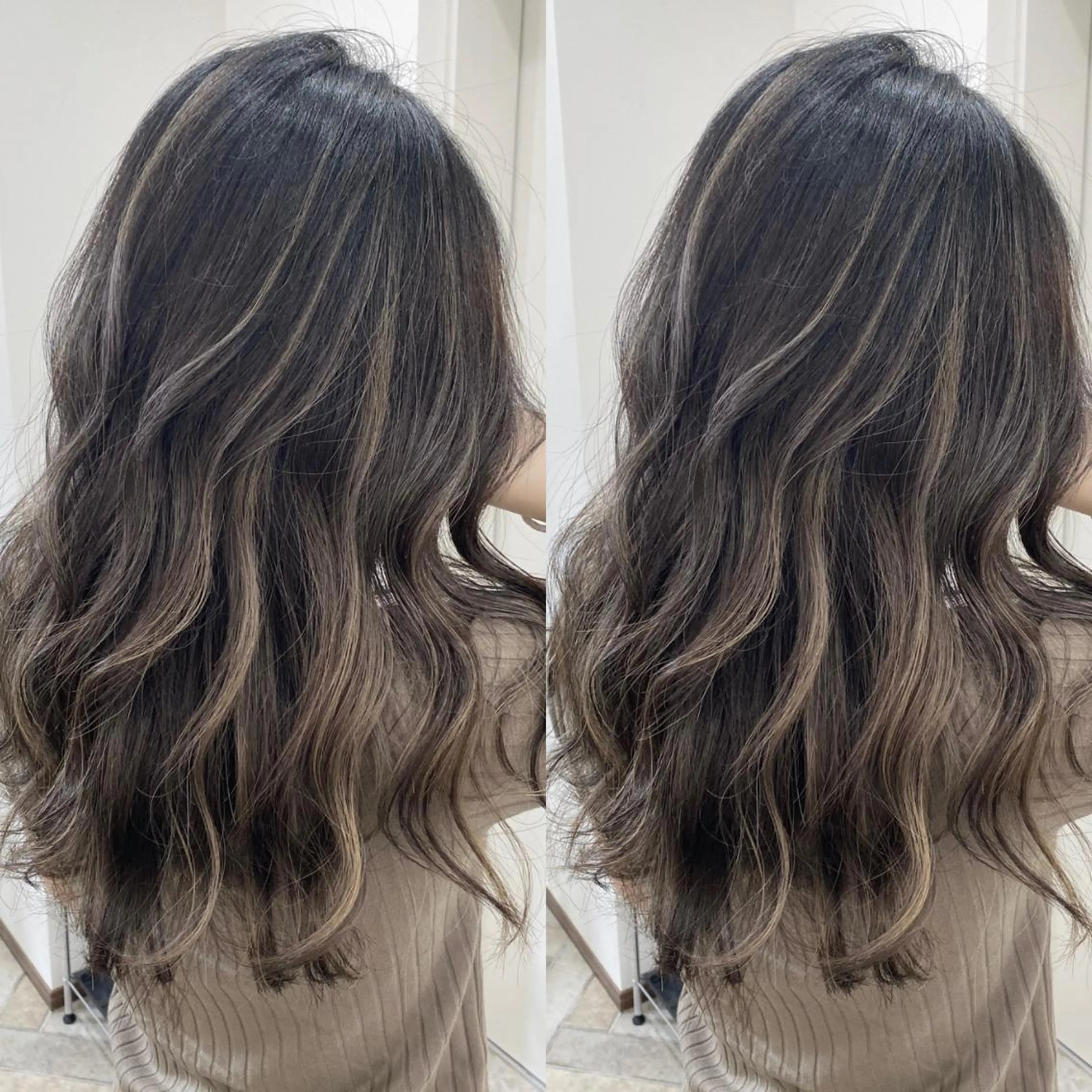 ロング カラー パーマ ヘアアレンジ ネイル マツエク・マツパ カット ヘアカラー ハイライト、レイヤー カット/西梅田/中西のヘアスタイル