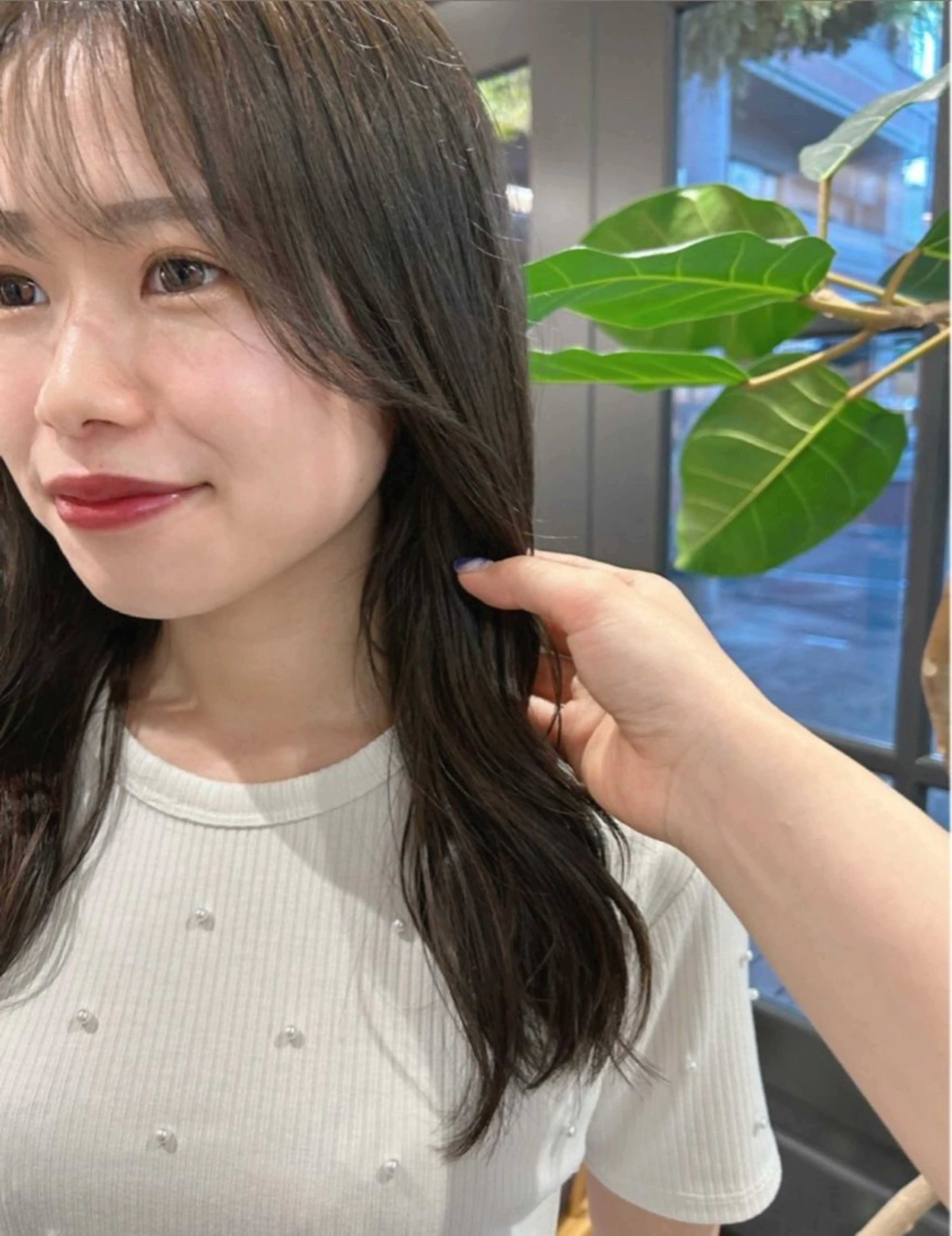 セミロング カラー トリートメント ヘッドスパ Koharu🍓/ 透明感/ツヤ髪のヘアスタイル