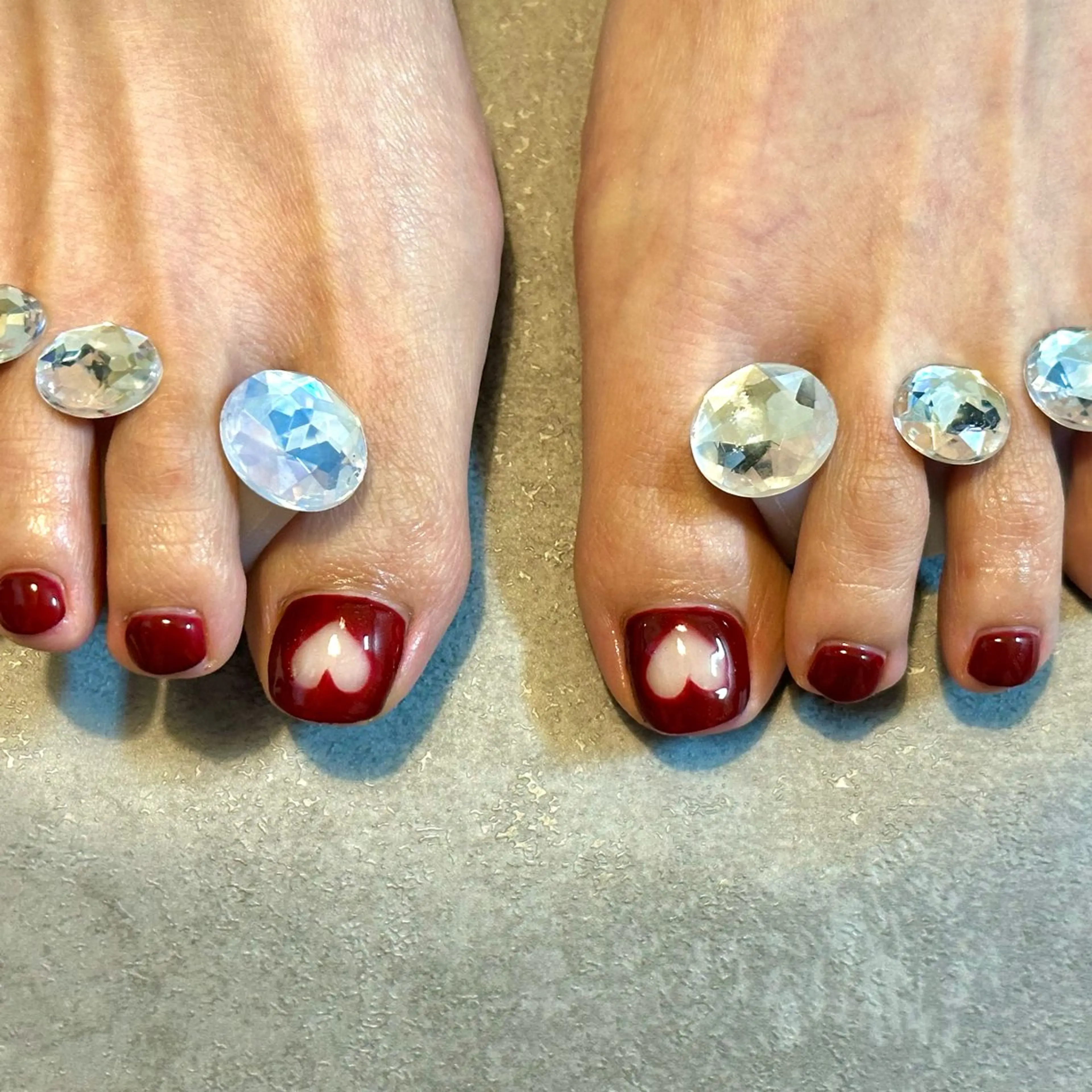 ネイル バレンタイン フットネイル GéRanium Harukaのネイルデザイン