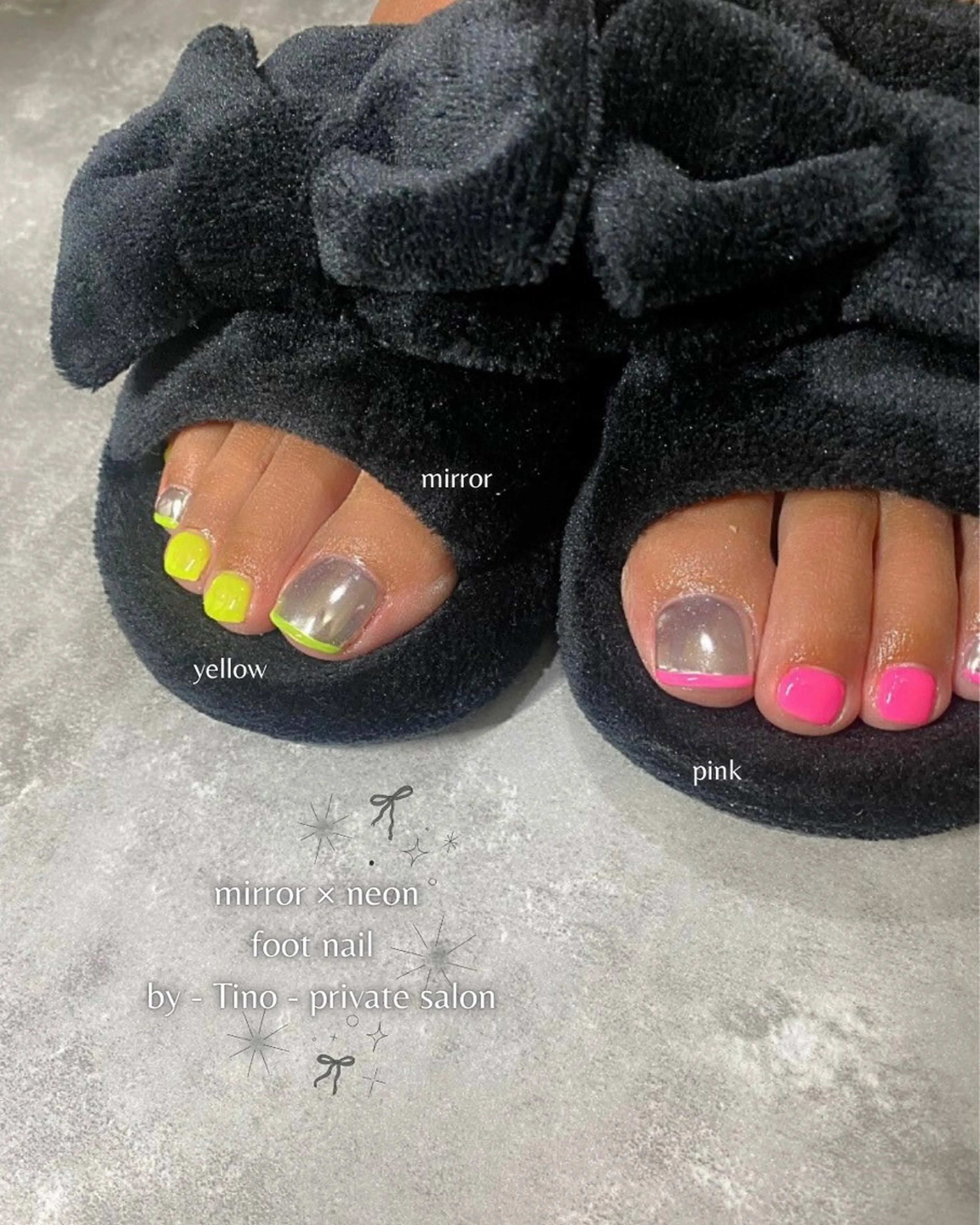 ネイル フットネイル ミラーネイル nailsalon - Tino -のネイルデザイン