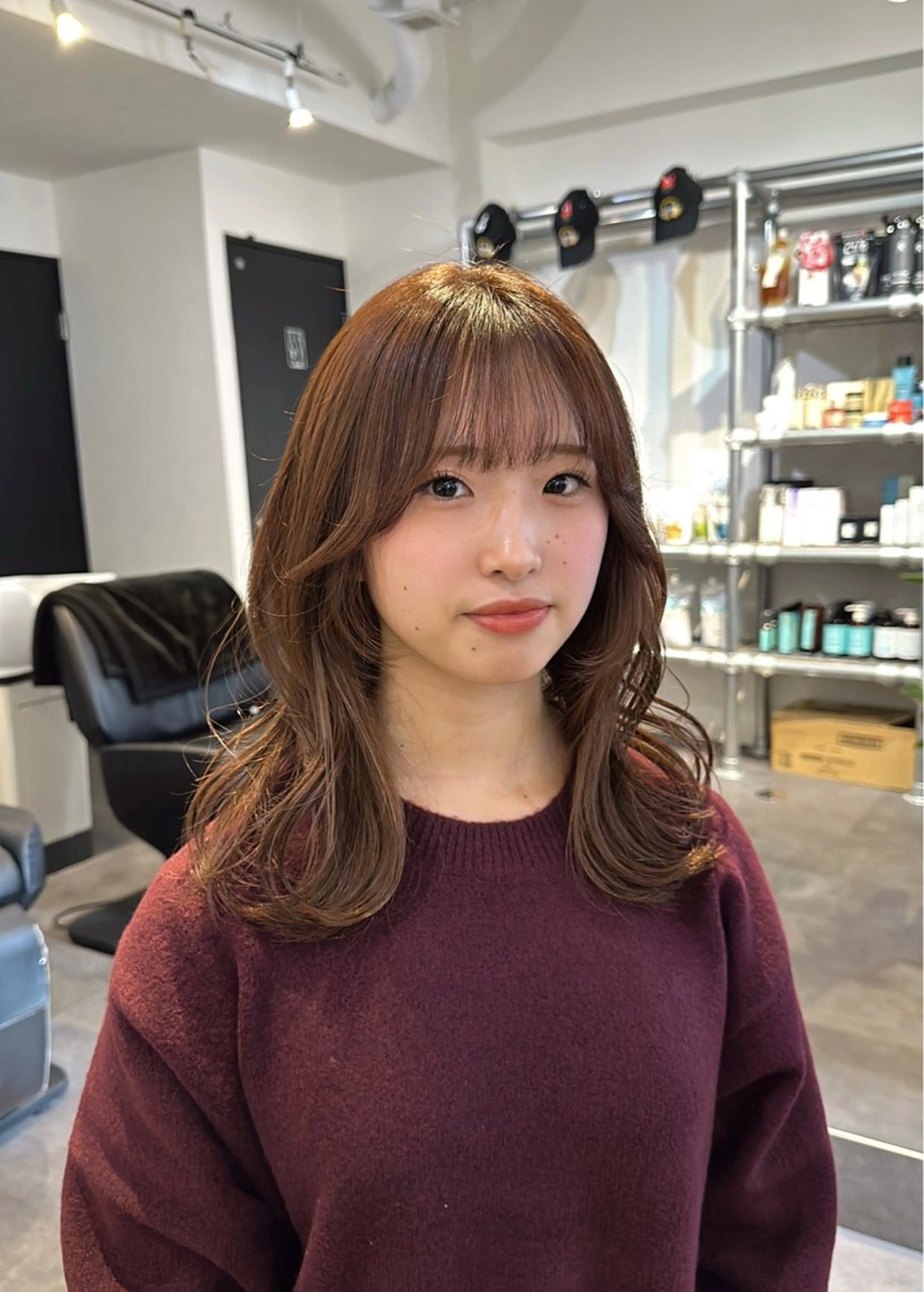 ミディアム カラー レイヤー/ハイトーン WAKANAのヘアスタイル