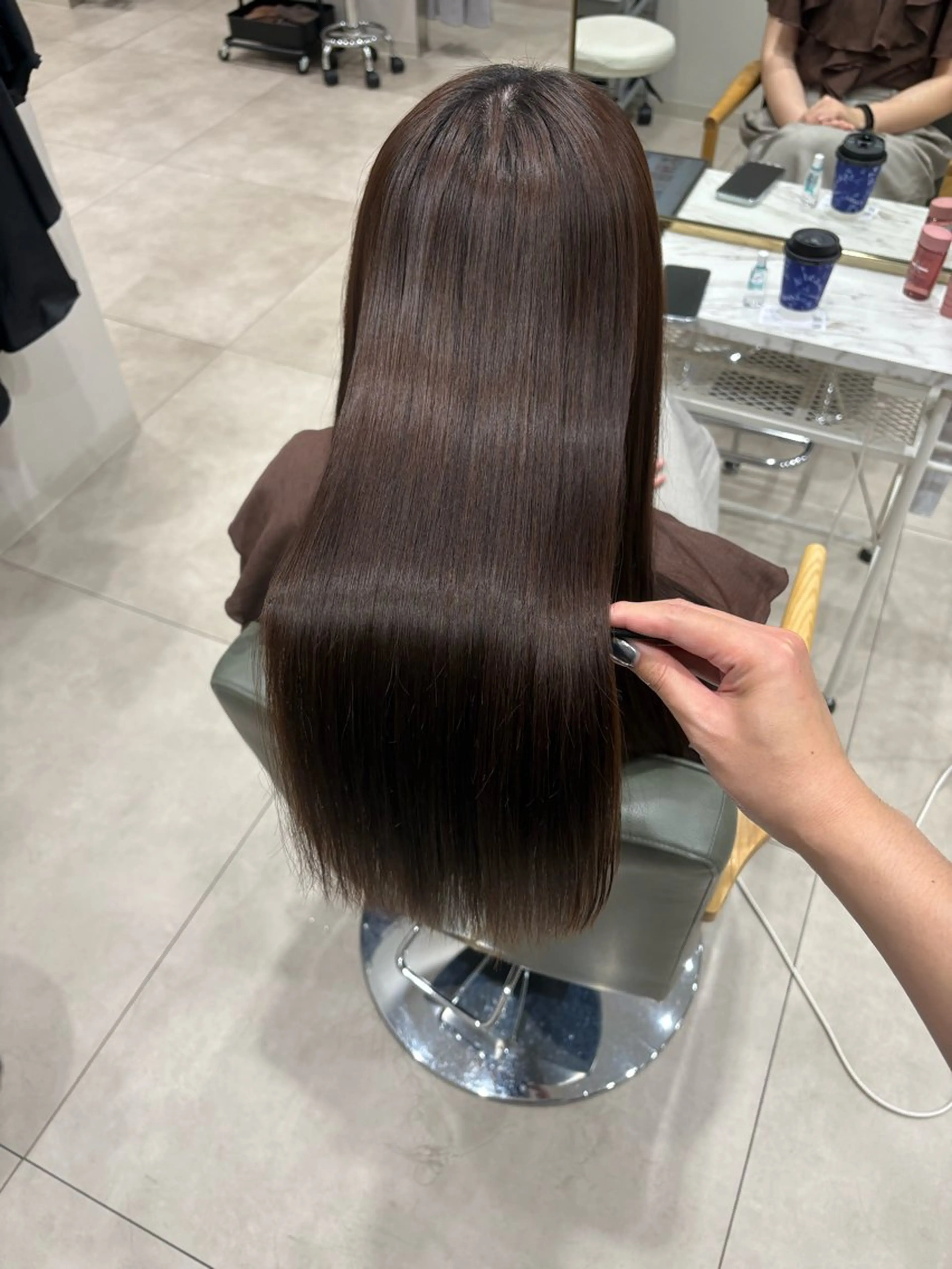 ロング パーマ カット 縮毛矯正 💜N°大分💜 三浦のヘアスタイル