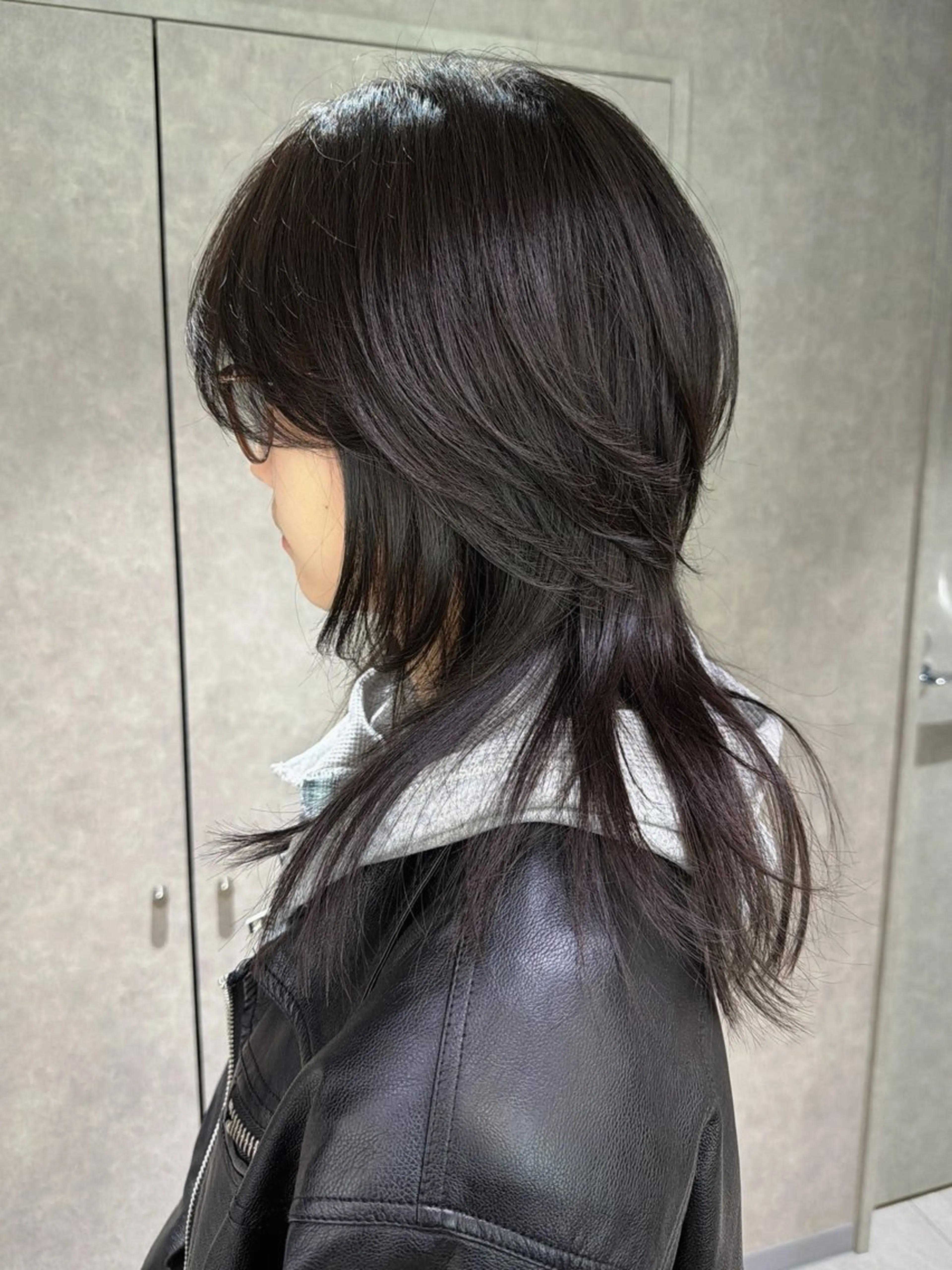 セミロング カット yu-kaハッシュ カット/韓国レイヤーのヘアスタイル