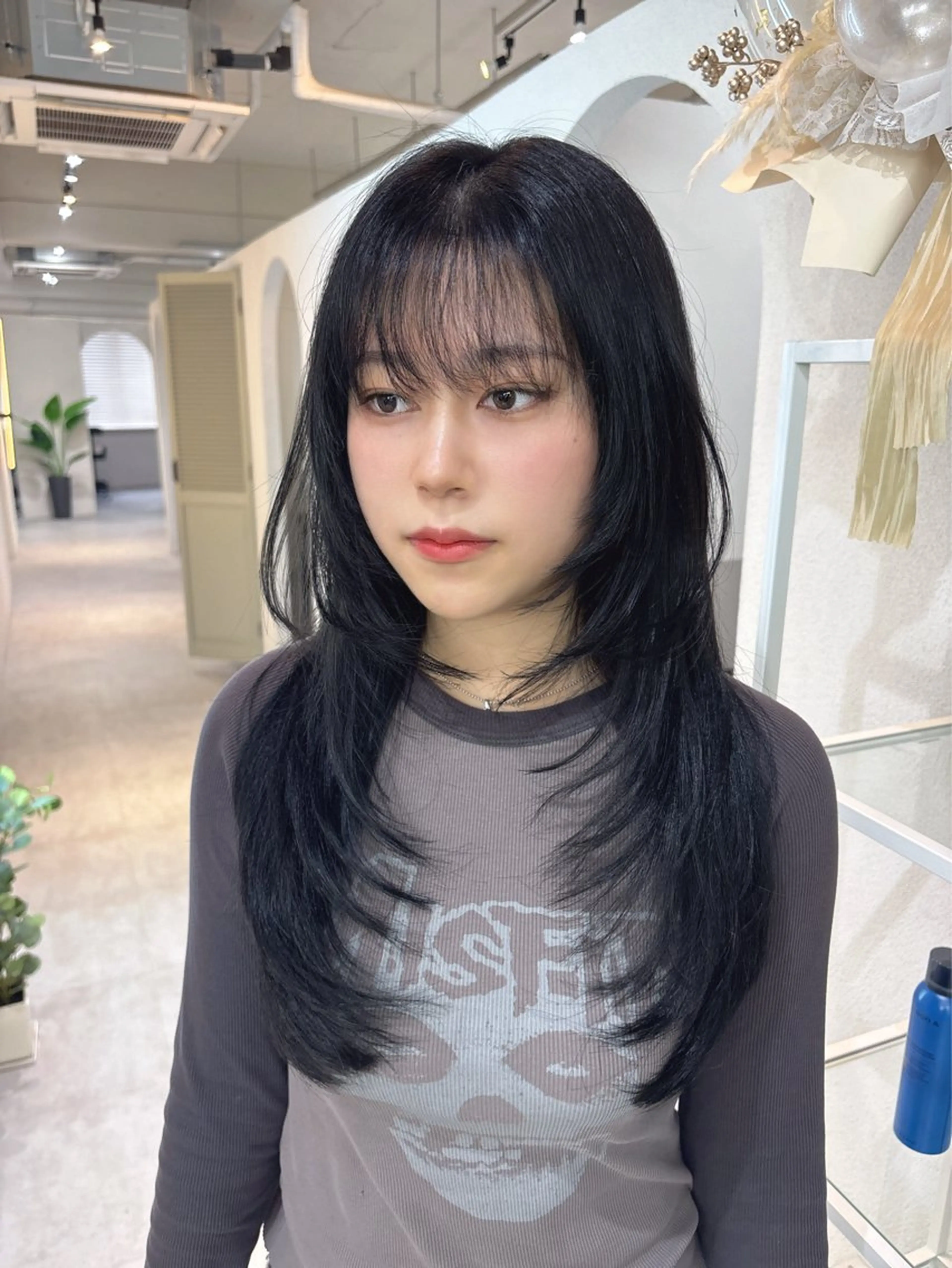 セミロング カラー 韓国レイヤー透明感 カラーヨウスケのヘアスタイル