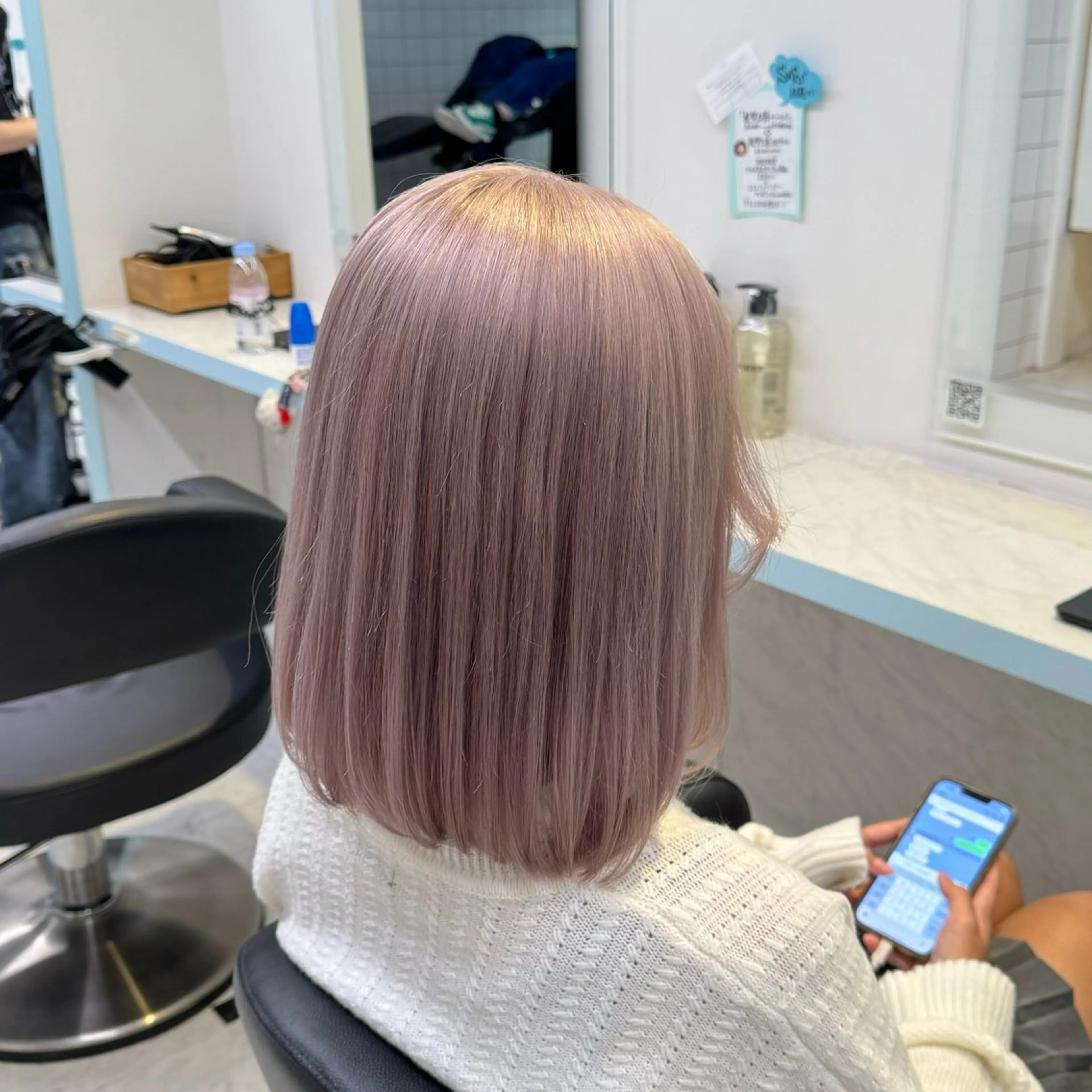ミディアム カラー ヘアカラー トリートメント ヘッドスパ ヘアセット 暖色🩷透明感カラー ♡Maika♡のヘアスタイル