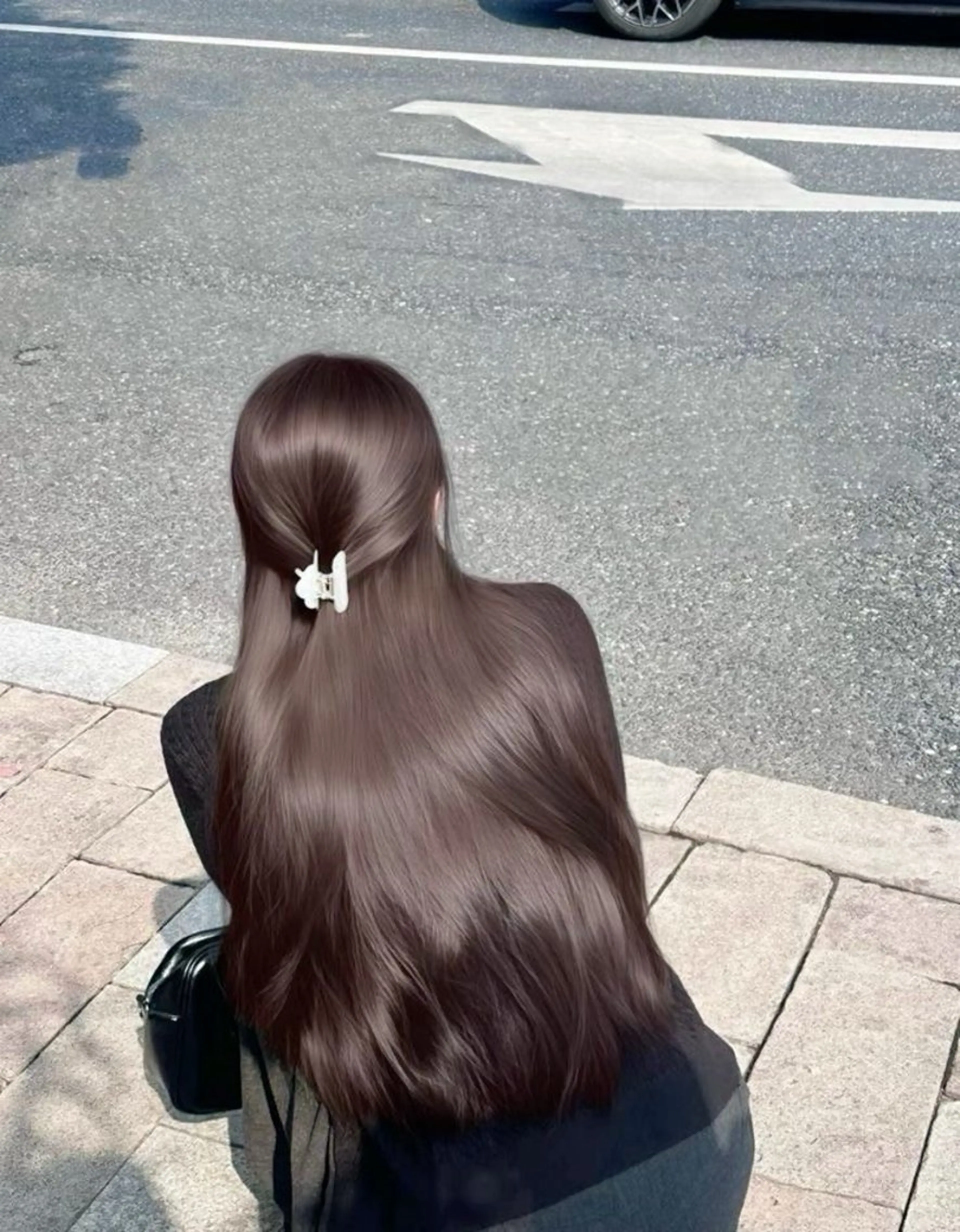 【✨髪質改善ストレート✨】艶髪酸性縮毛矯正➕Aujua 1stepトリートメント/韓国風🇰🇷の写真