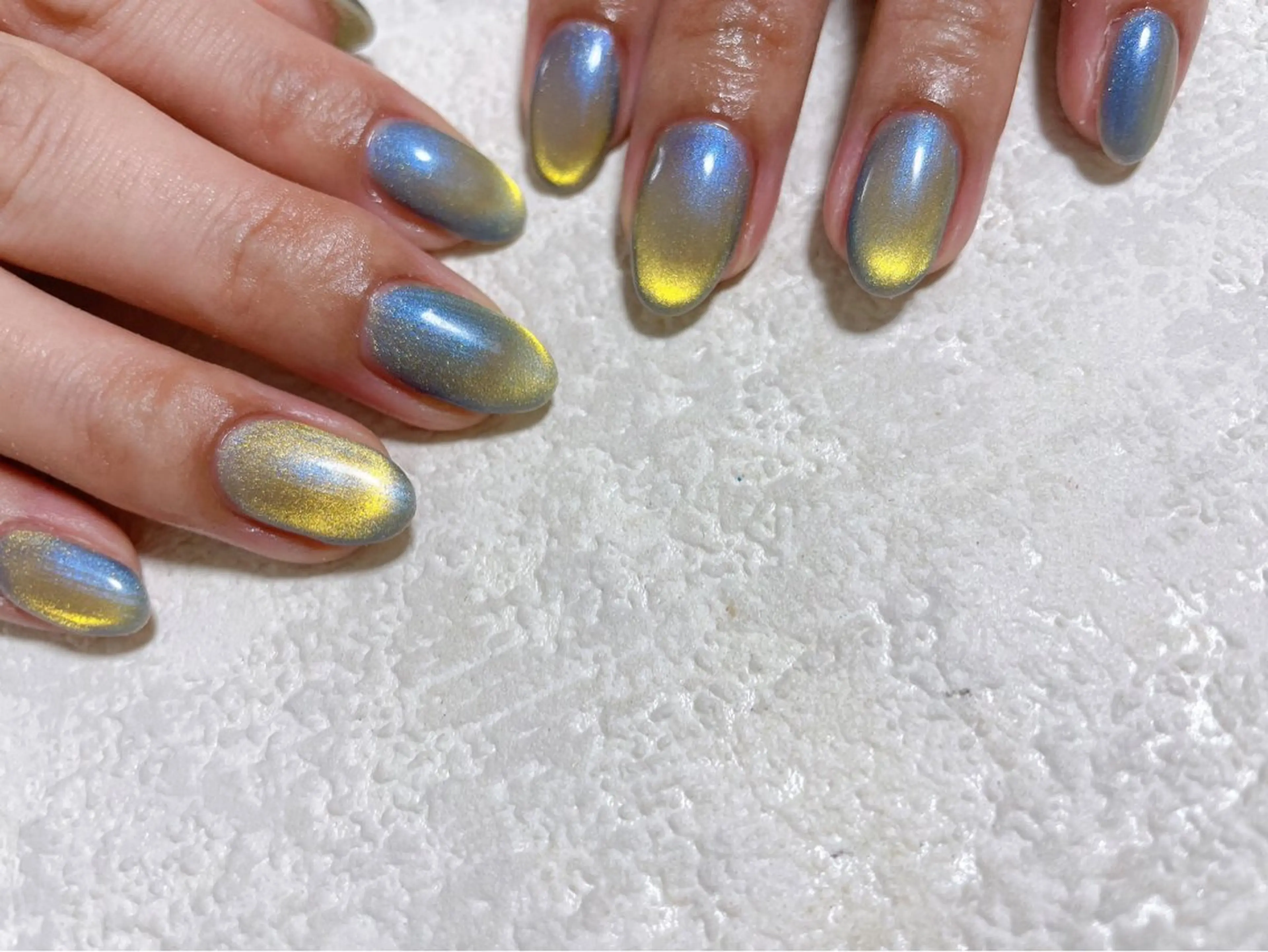 ネイル オーロラネイル フットネイル フレンチネイル ジェルネイル 韓国ネイル ハンドネイル Mogu nail 二子玉川のネイルデザイン