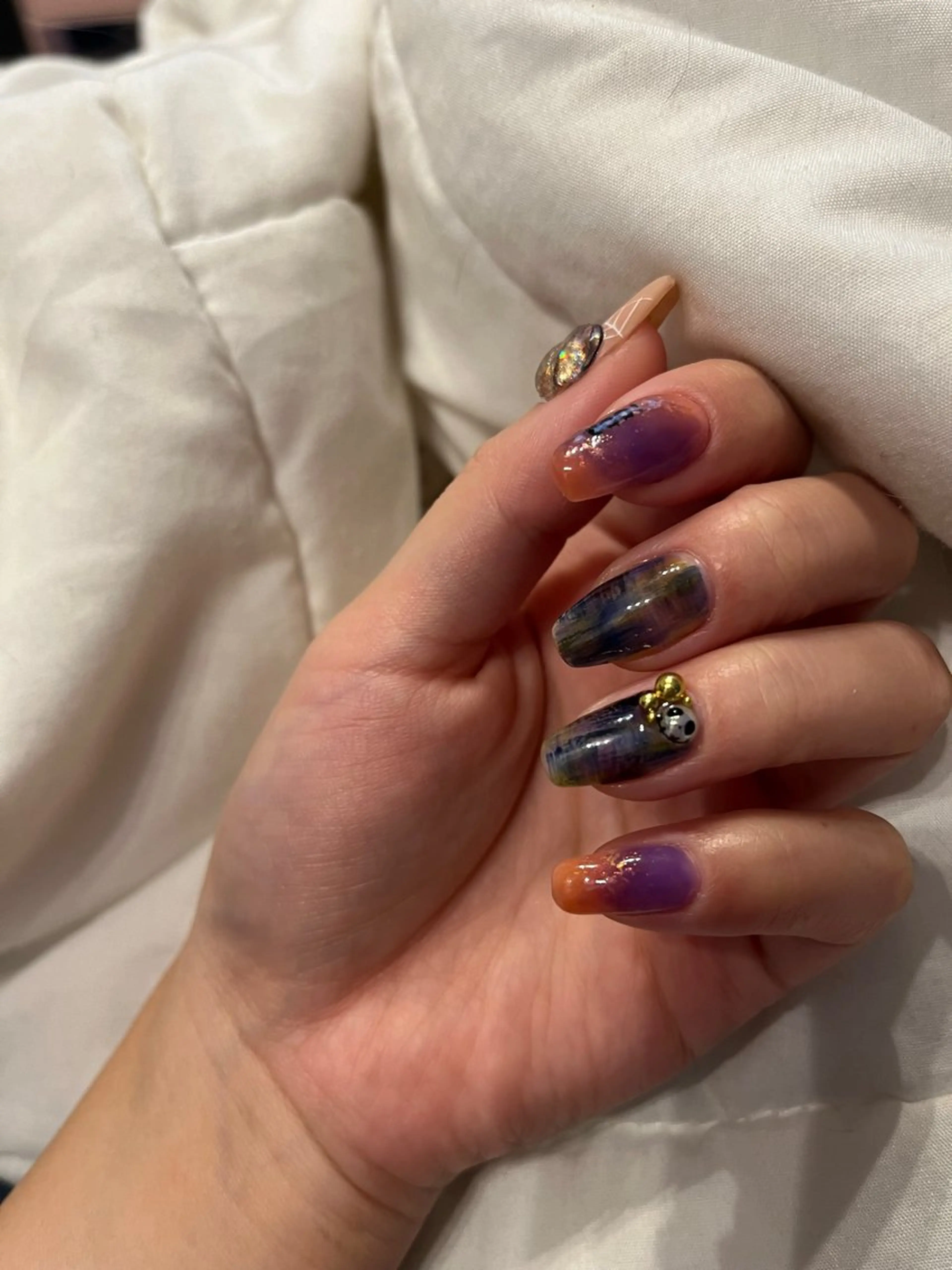 ネイル ハロウィン ニュアンスネイル ハンドネイル nailsalon kyoのネイルデザイン