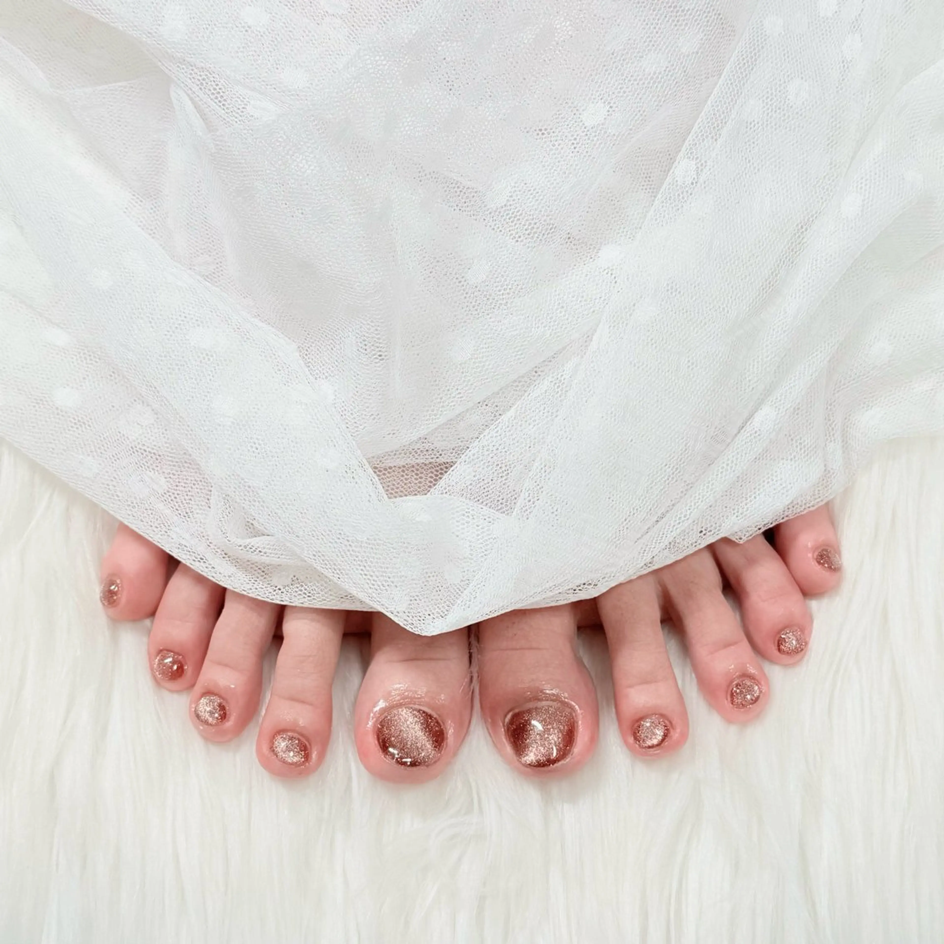 ネイル ブラウン フットネイル 1/23🈳🩵 aoi🩵のネイルデザイン