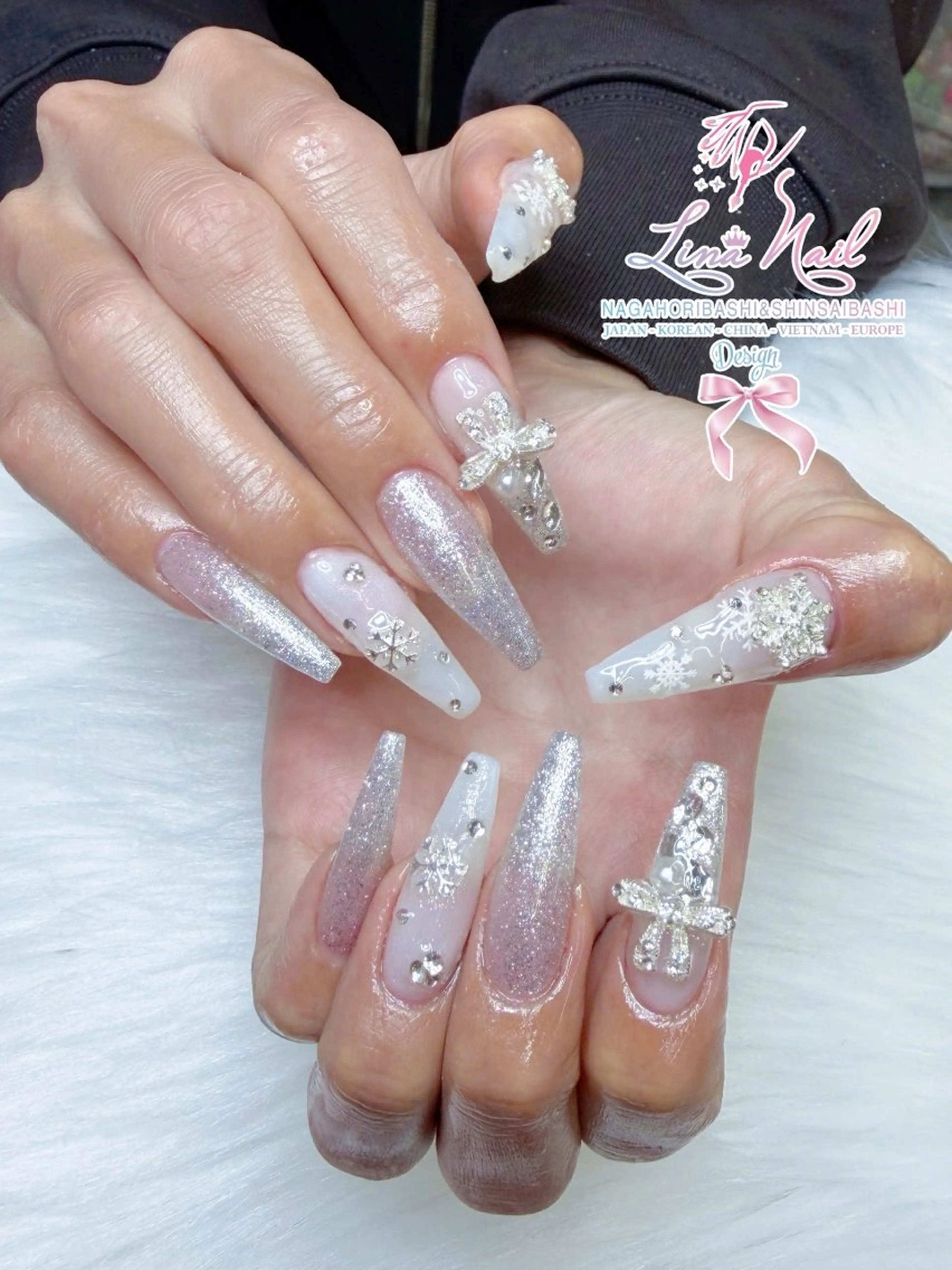 ロング クリスマス リナネイル 長堀橋店／東心斎橋店のネイルデザイン