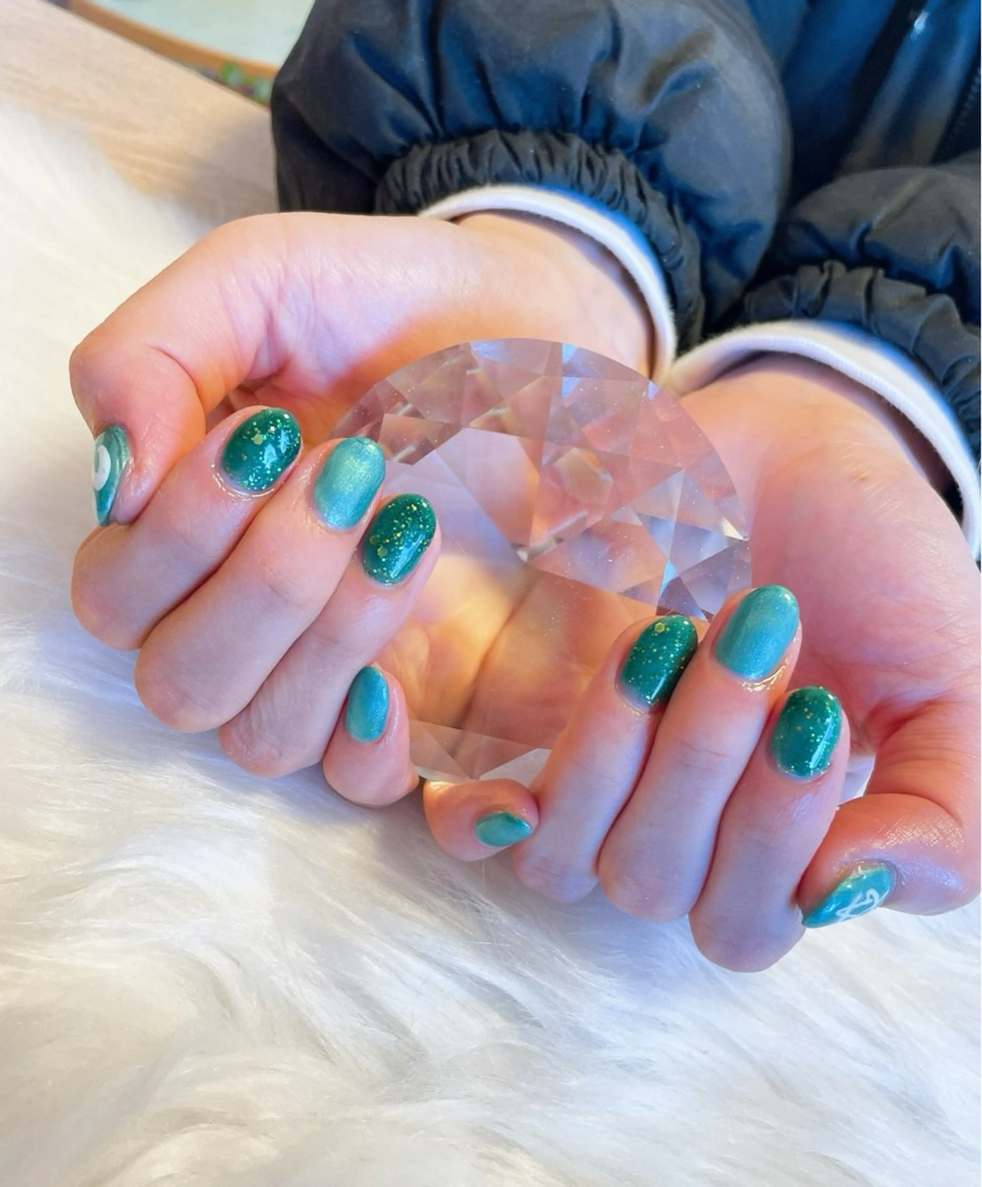 ネイル グリーン ハンドネイル Nail salon Betty❤︎のネイルデザイン