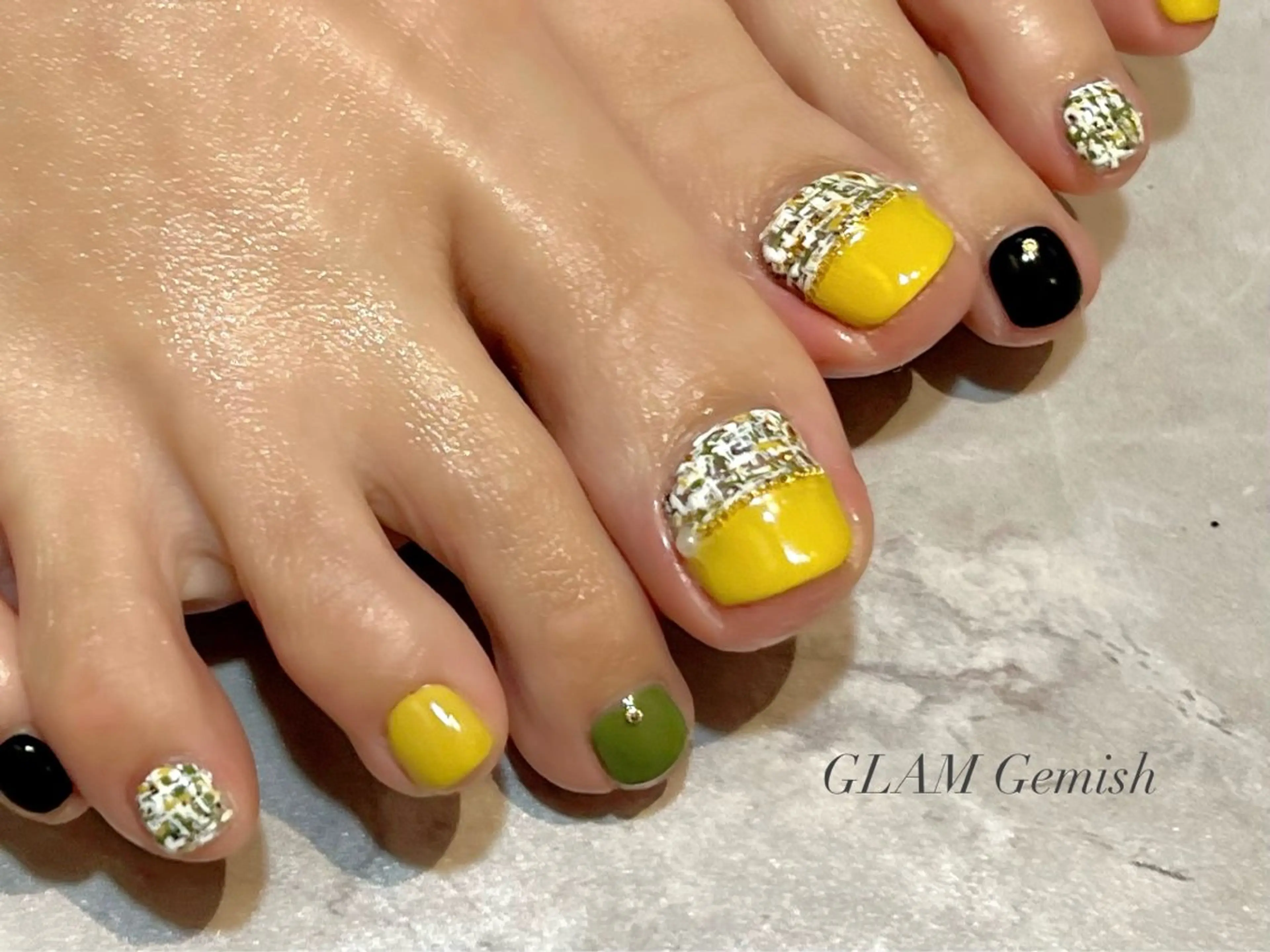 【オフ無しの方】ワンポイントアートフットネイルの写真