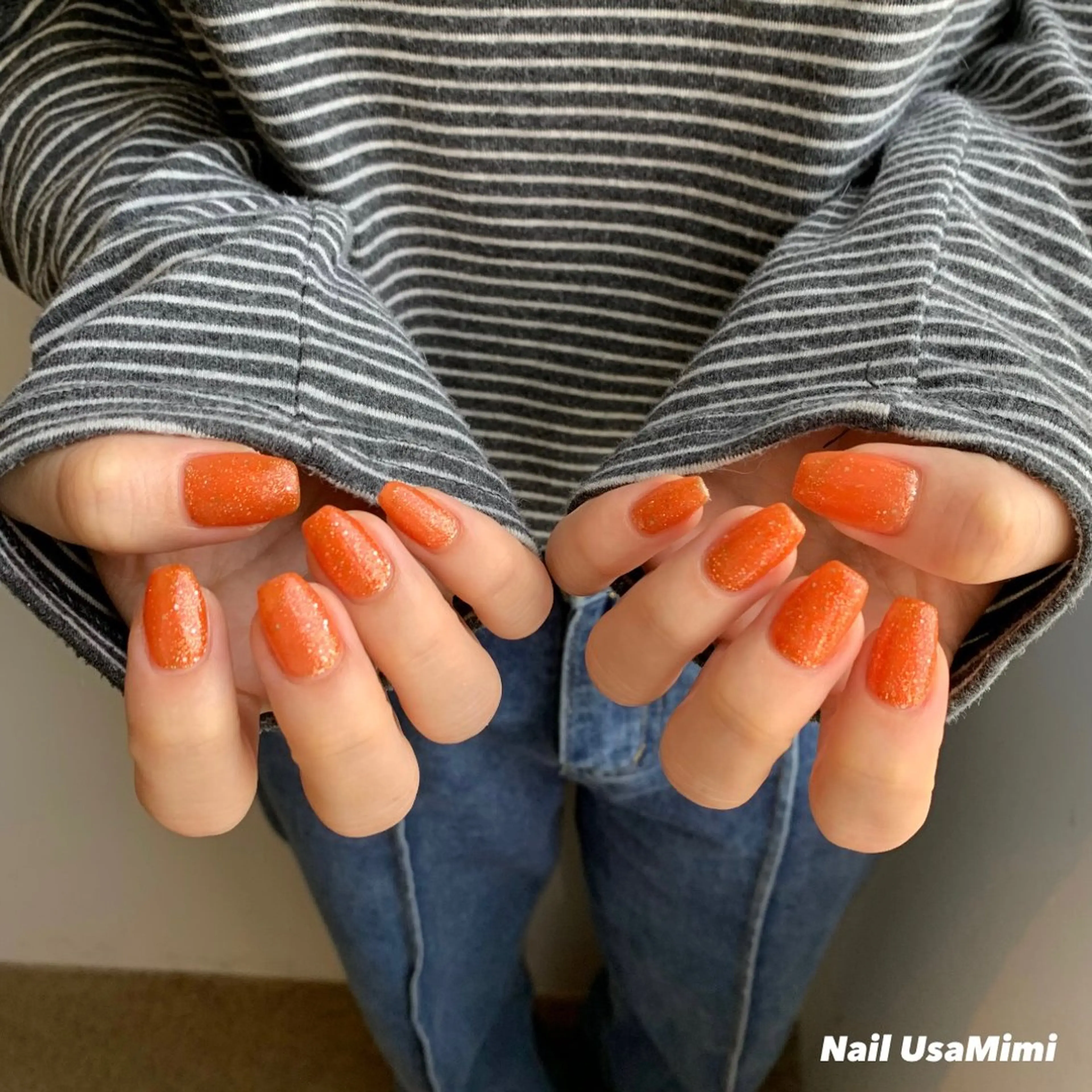 ネイル ジェルネイル マグネットネイル 持ち込み ワンカラーネイル パラジェル 本町ネイルNail UsaMimiのネイルデザイン