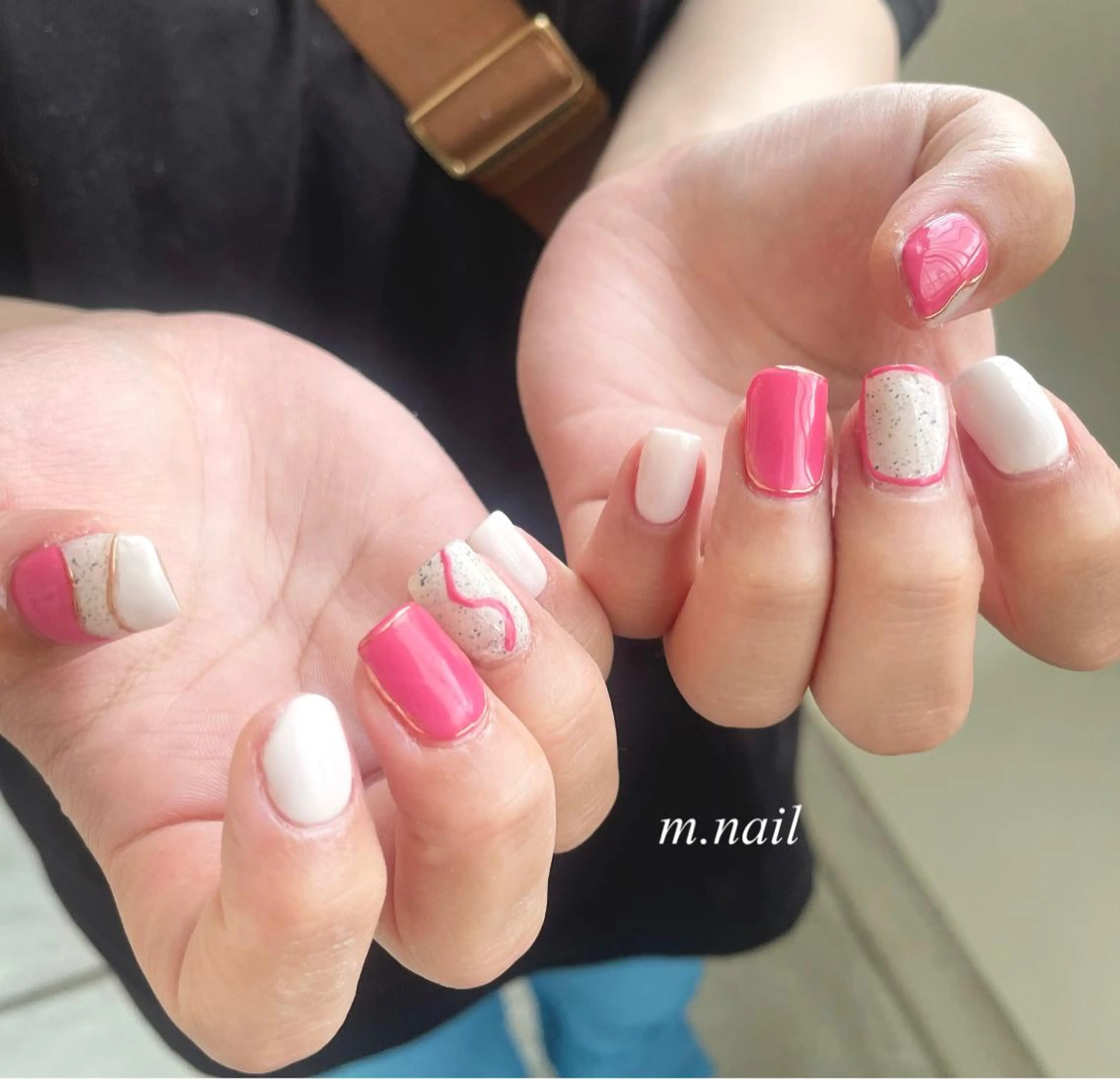 ネイル アートネイル ジェルネイル 持ち込み ニュアンスネイル ピンク m.nail salonのネイルデザイン
