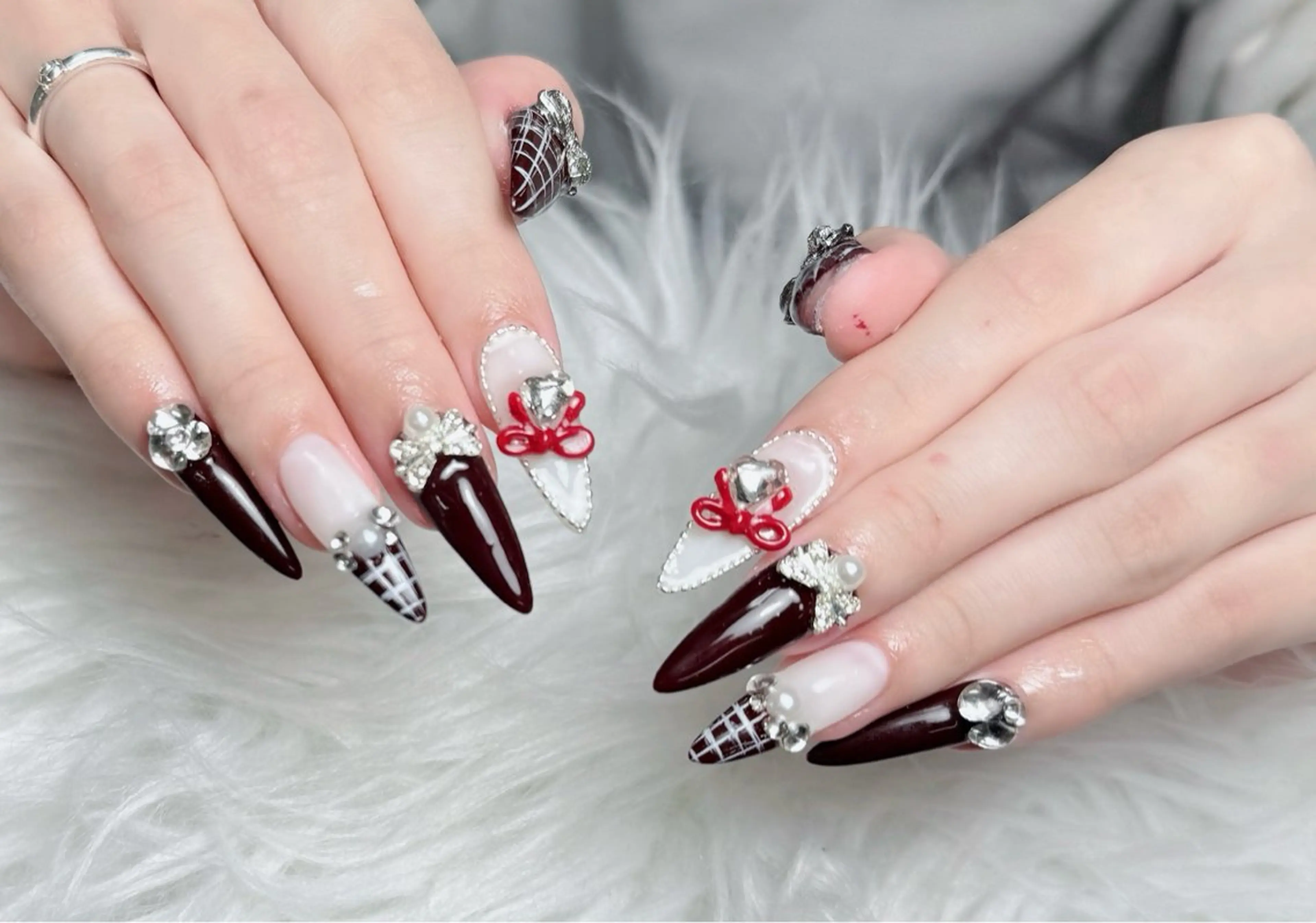 ネイル アートネイル 韓国ネイル 持ち込み ワンホンネイル ハンドネイル Lenie Nail Salonのネイルデザイン