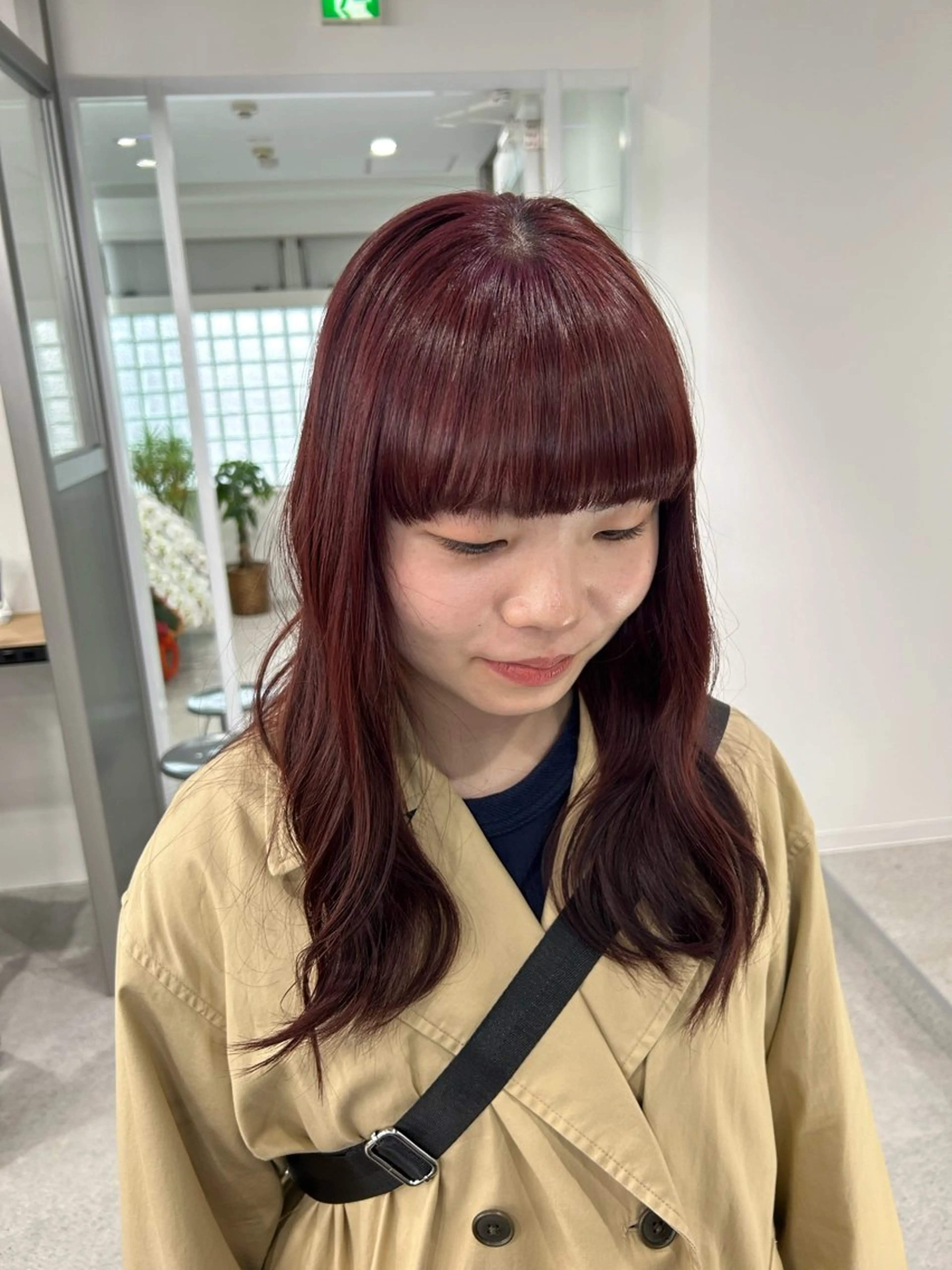 セミロング カラー 愛結 暖色カラー🎀🩰のヘアスタイル