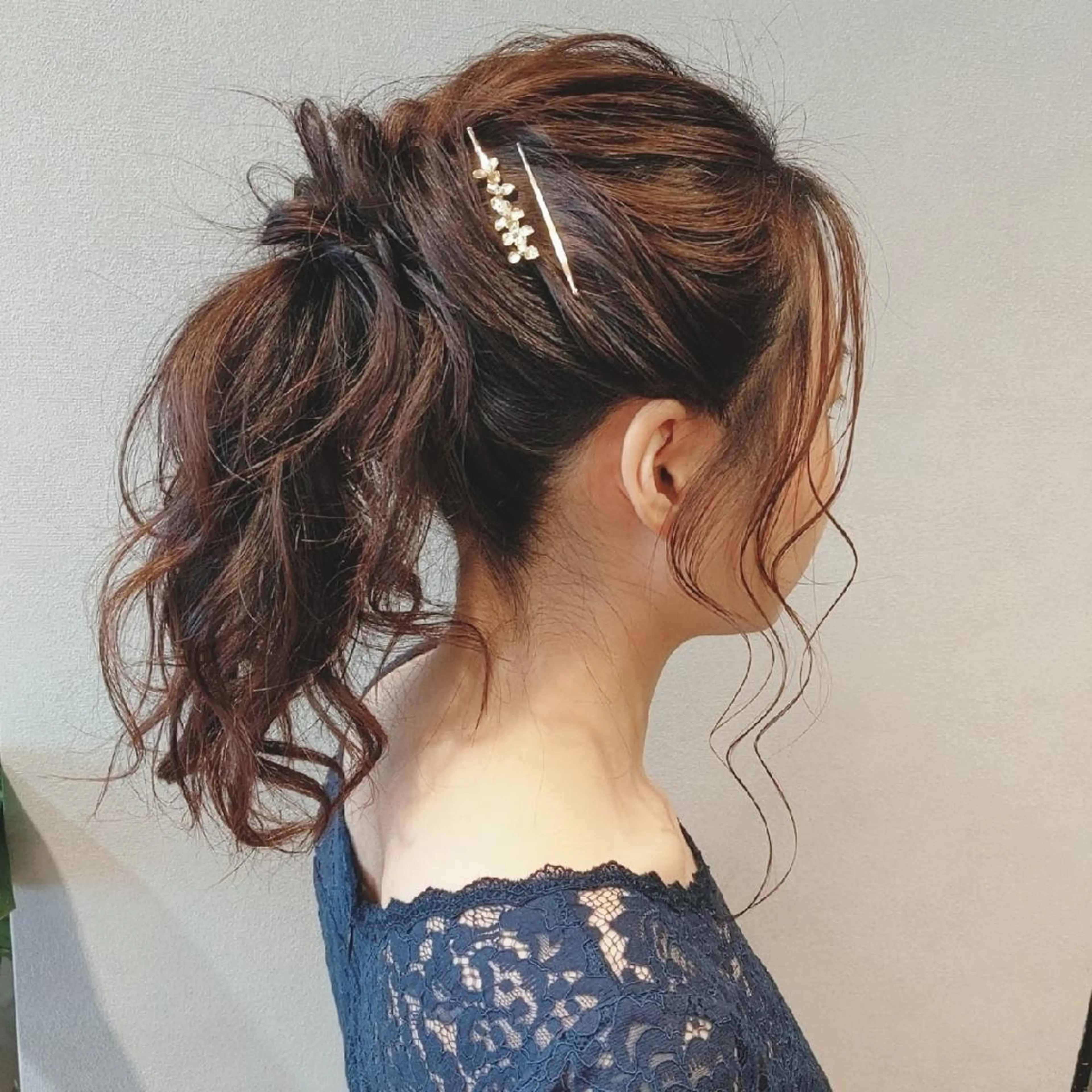 ヘアアレンジ セミロング PRIVATE SALON EYES所属・EYES リアのマツエク・マツパデザイン