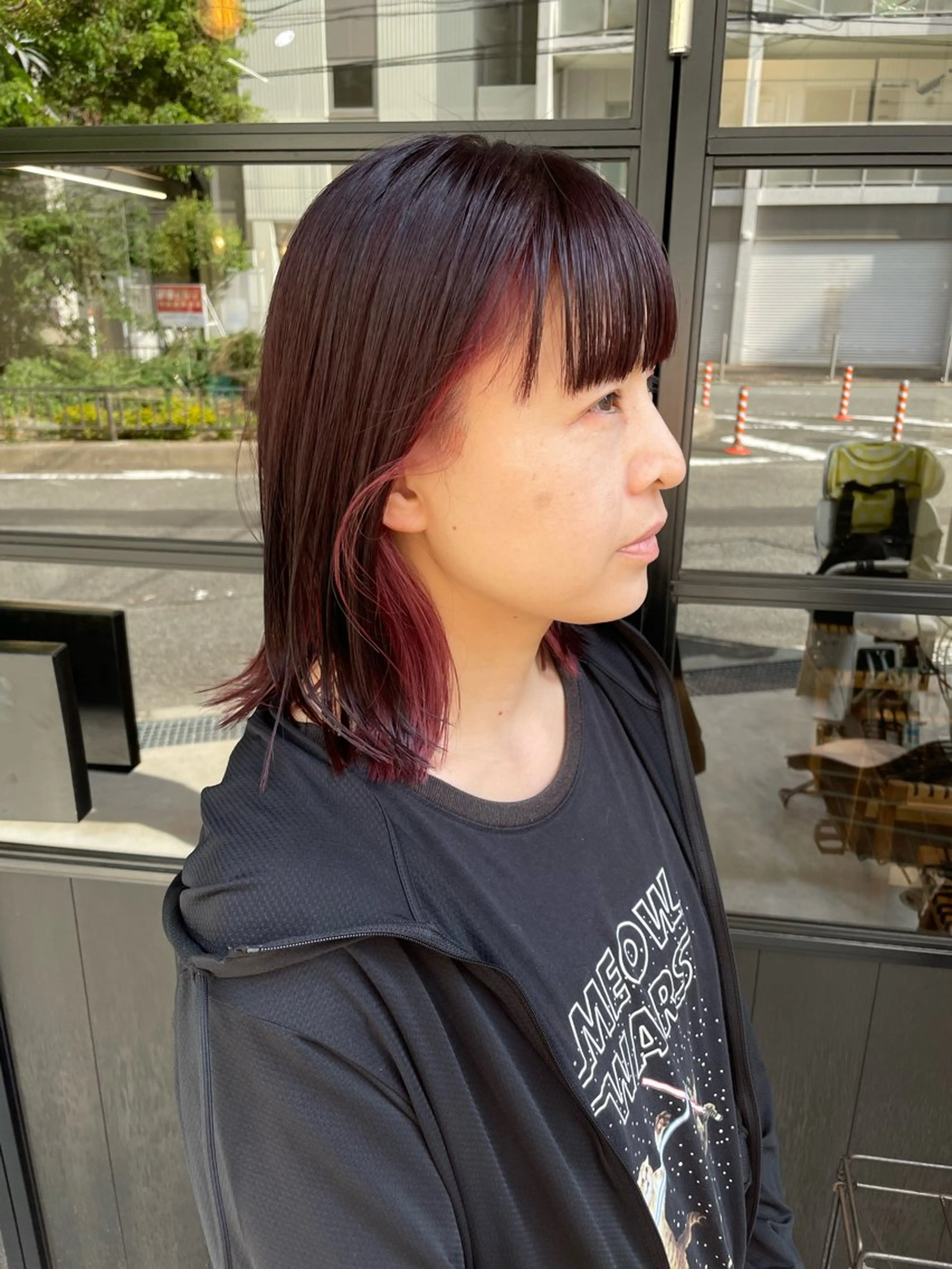 ミディアム カラー カット ヘアカラー すみとも るなのヘアスタイル