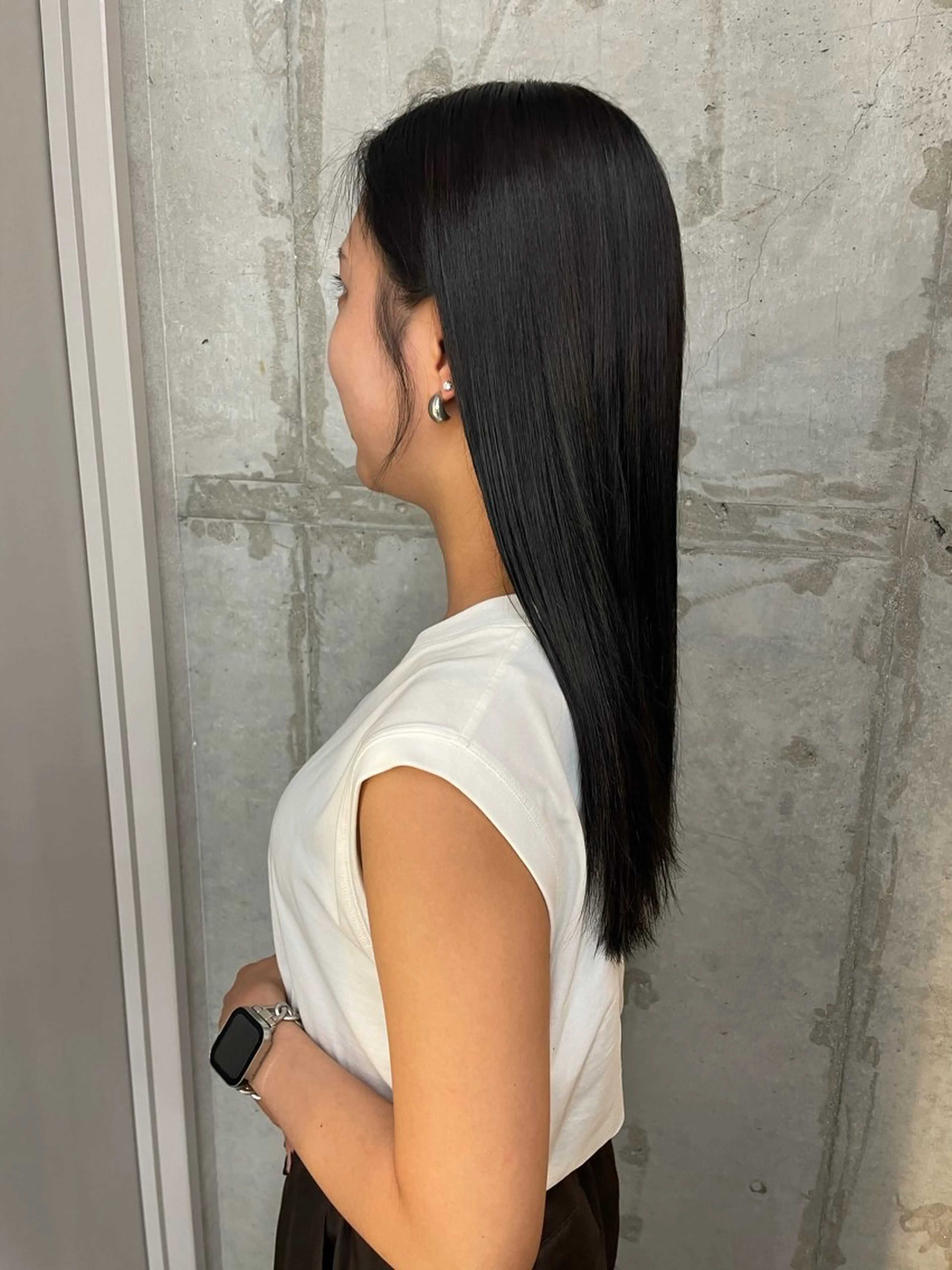 セミロング カラー ブリーチ 透明感カラー トリートメント ブリーチ/ベージュ 💕/momoaのヘアスタイル