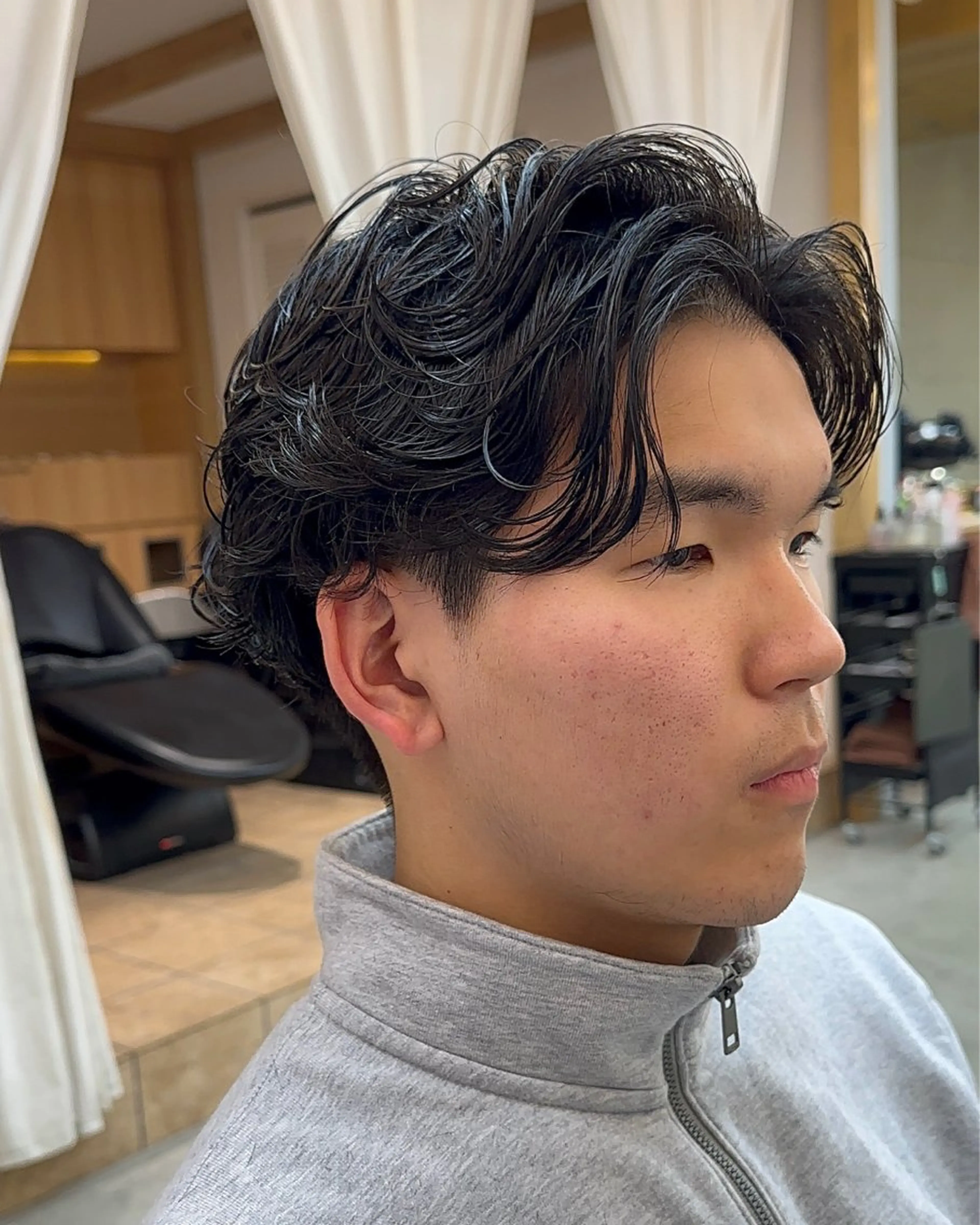 パーマ メンズ メンズパーマ カット パーマ トリートメント 髪質改善✨縮毛矯正 ショートボブ/ともきのヘアスタイル