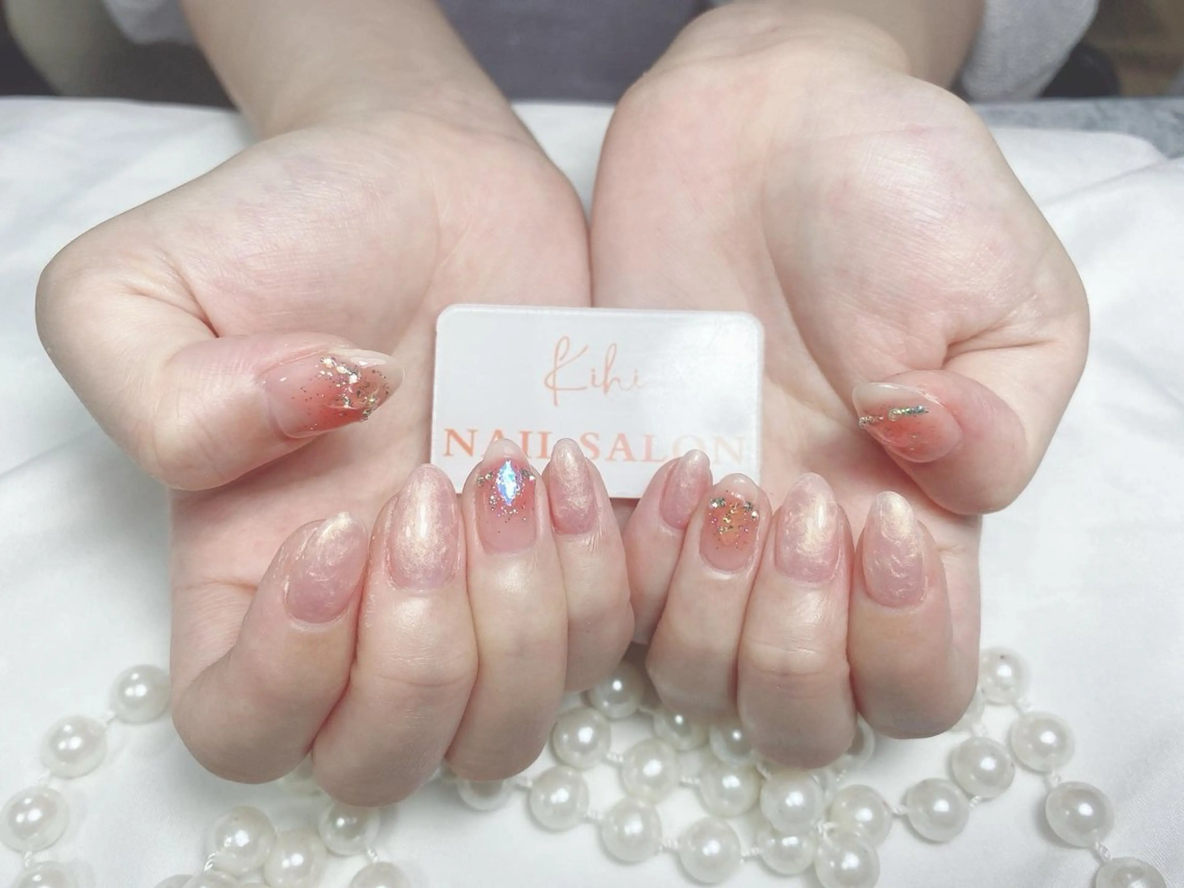 ネイル アートネイル フレンチネイル ジェルネイル グラデーション 韓国ネイル ハンドネイル 💕鈴木ユリ パラジェル/オフ無料のネイルデザイン