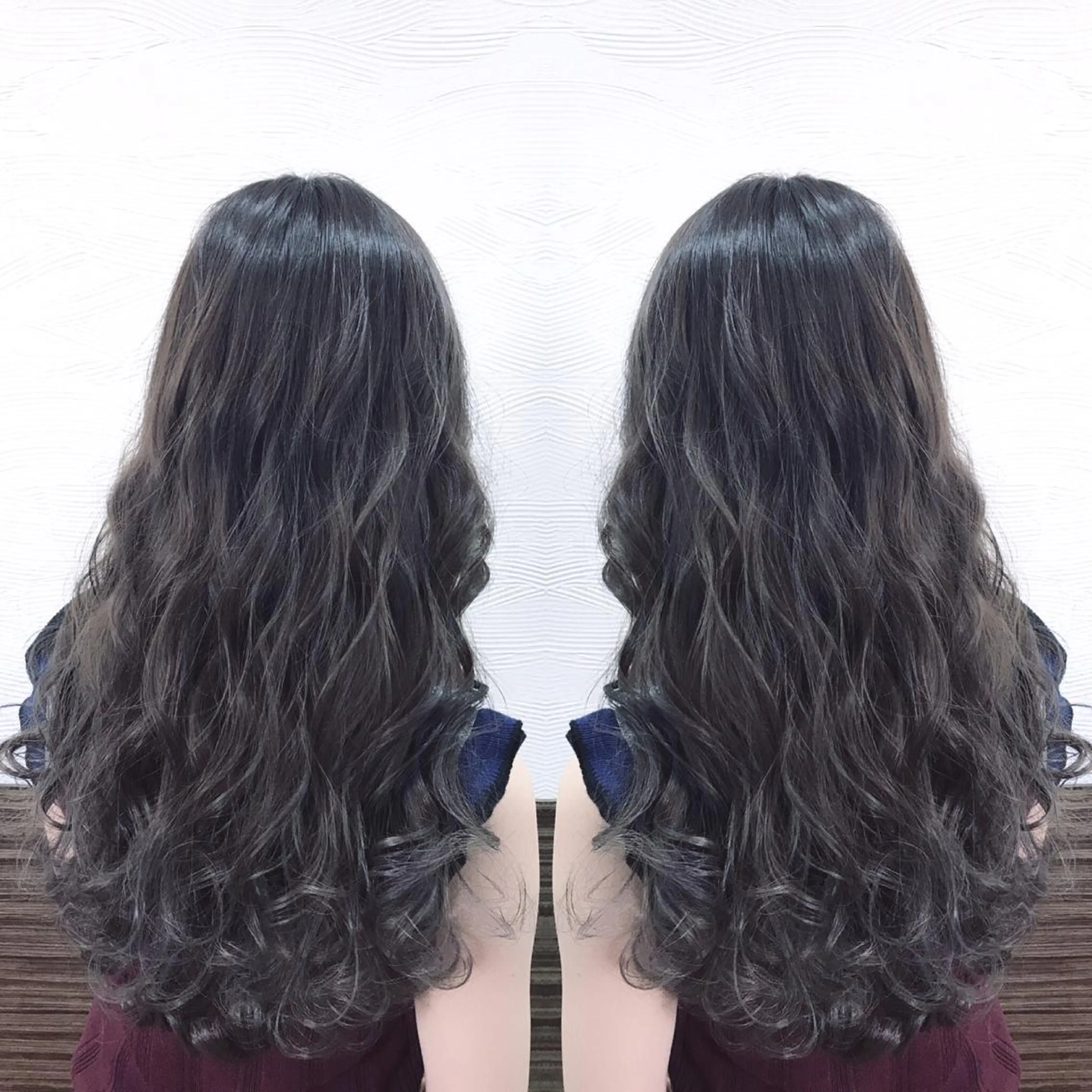 ロング カラー ブルーカラー ブルージュ ネイビーカラー supbytomee所属・カラー特化型サロン #SUP.のヘアスタイル